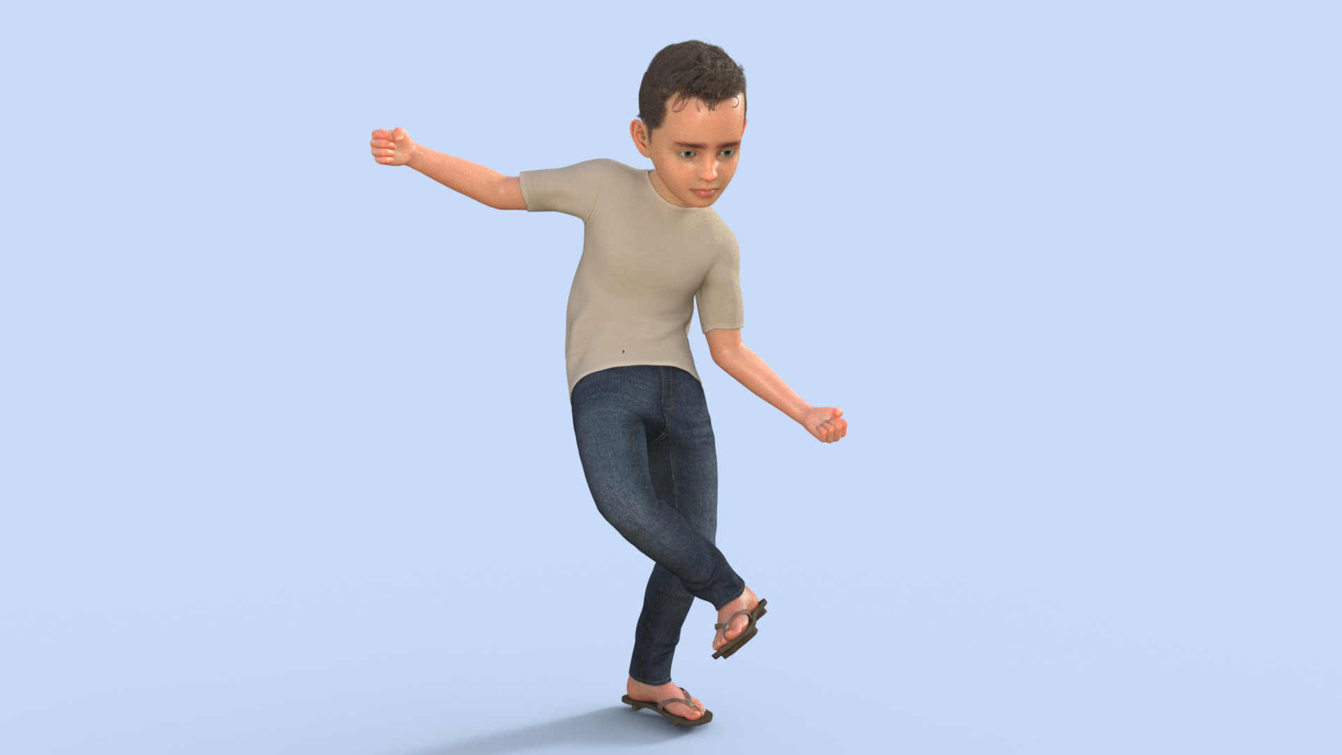 Realistic 3D Boy Character Rigged 3D model_15
