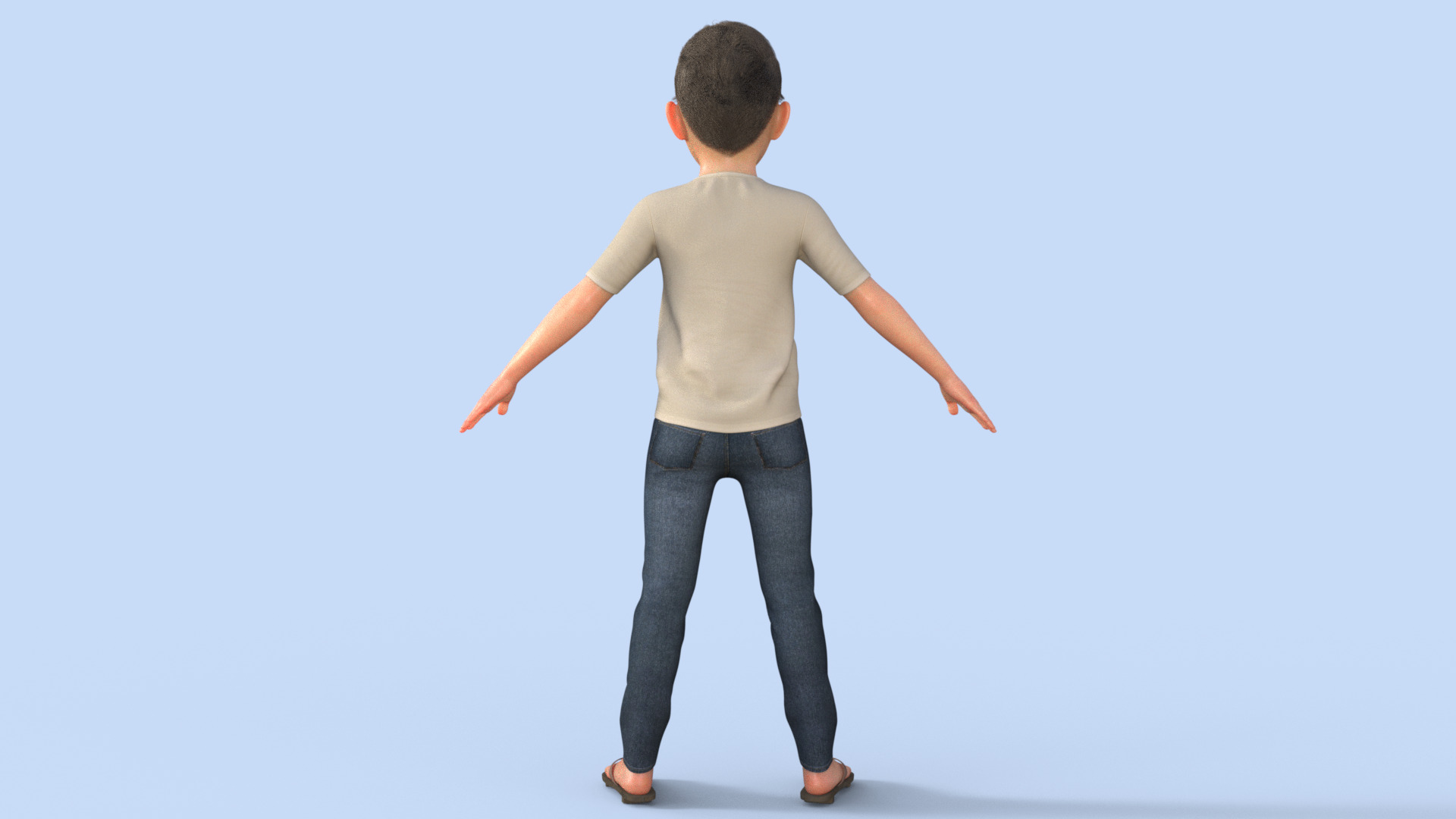 Realistic 3D Boy Character Rigged 3D model_36