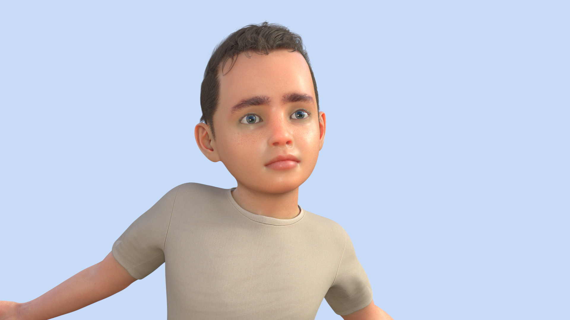 Realistic 3D Boy Character Rigged 3D model_23