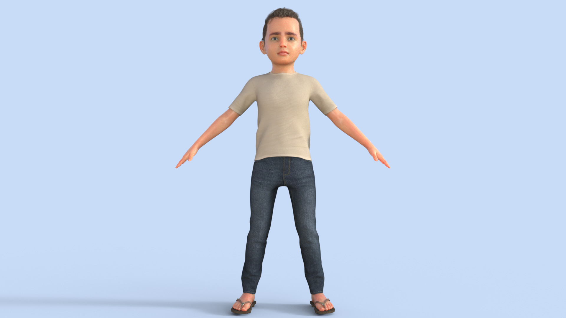 Realistic 3D Boy Character Rigged 3D model_28
