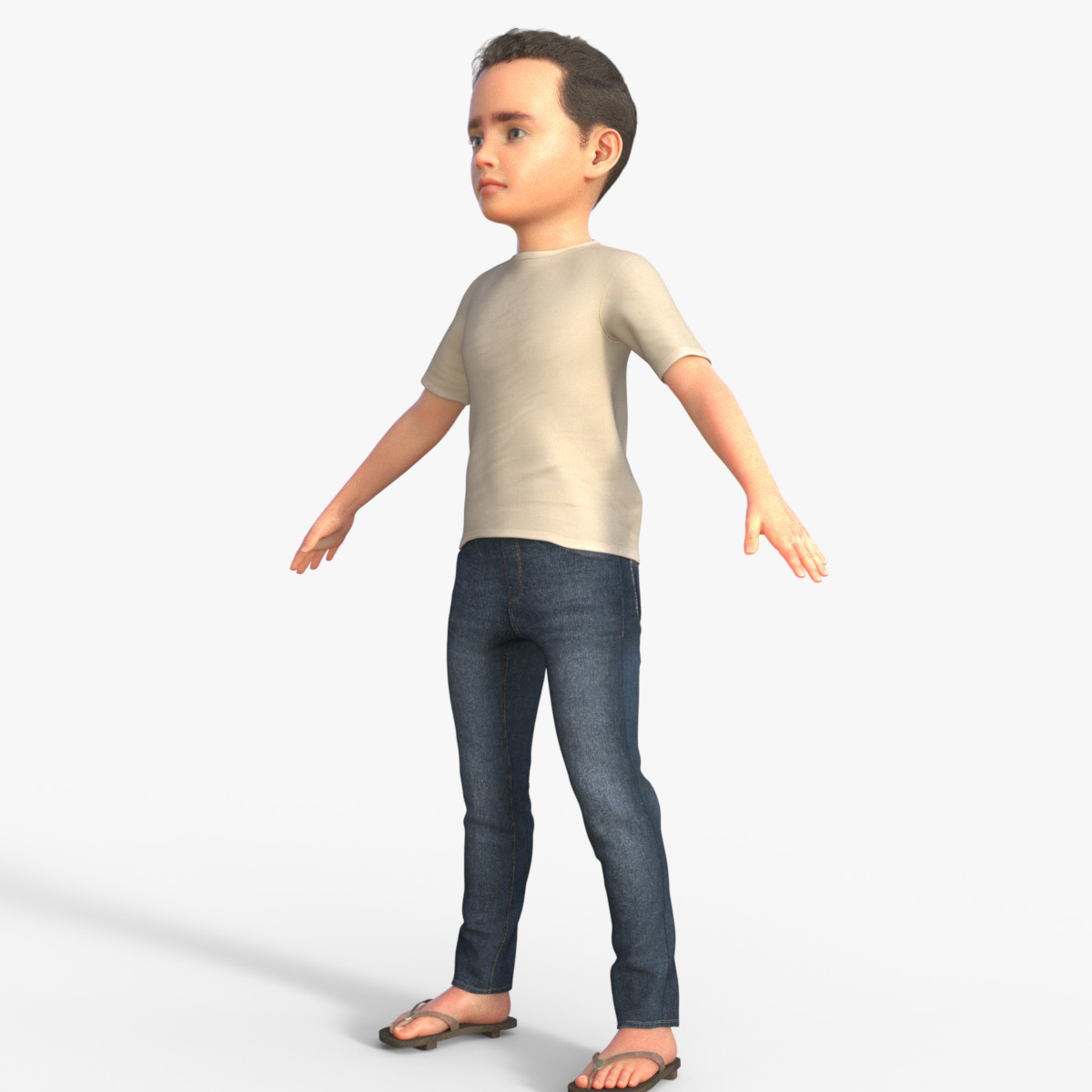 Realistic 3D Boy Character Rigged 3D model_10