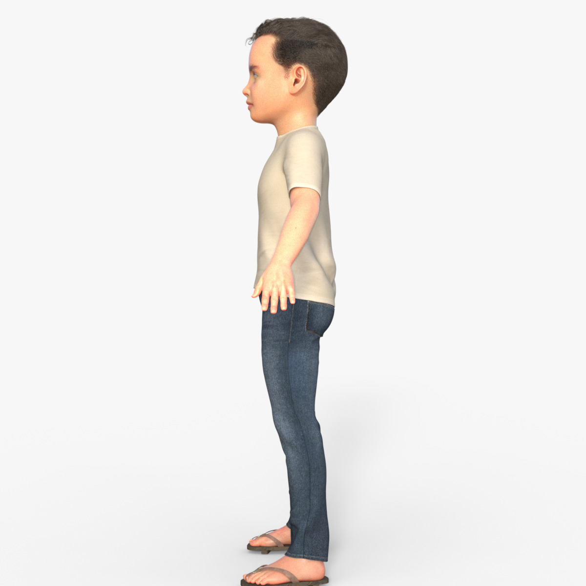 Realistic 3D Boy Character Rigged 3D model_11