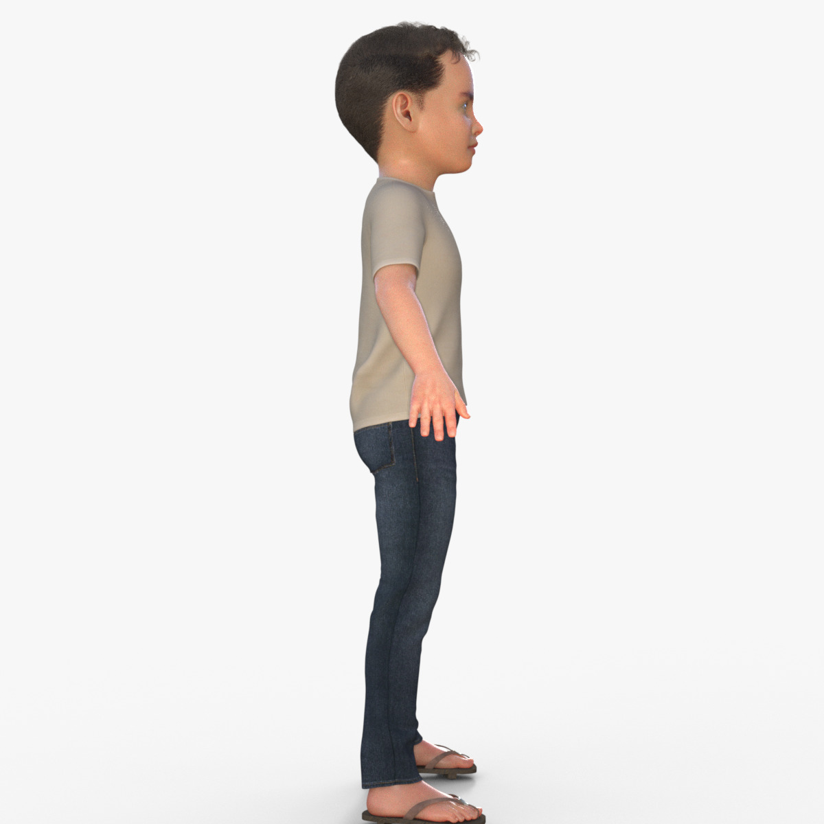 Realistic 3D Boy Character Rigged 3D model_7