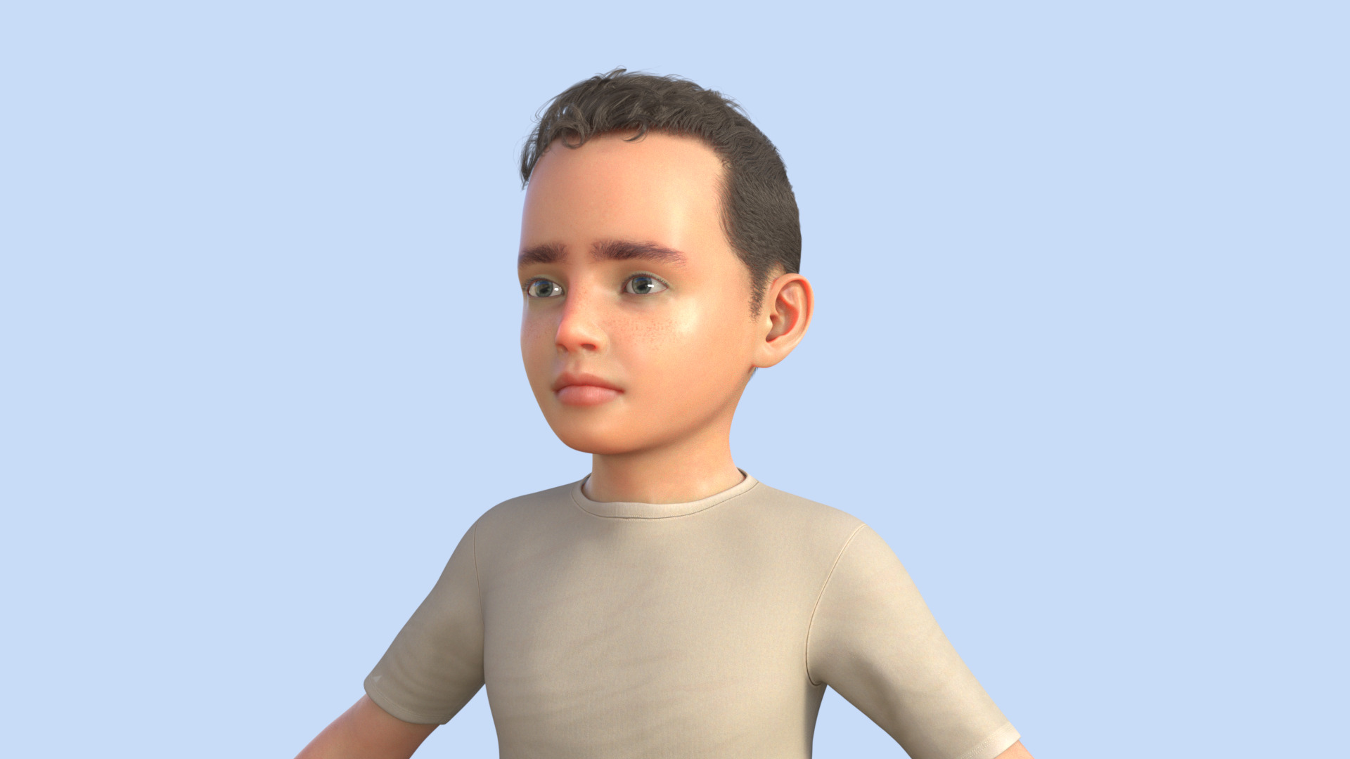 Realistic 3D Boy Character Rigged 3D model_18