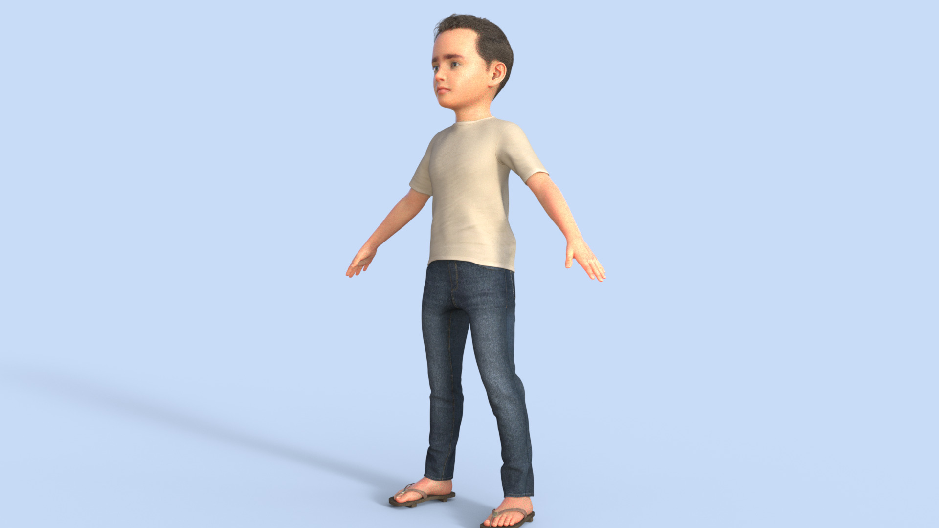 Realistic 3D Boy Character Rigged 3D model_35