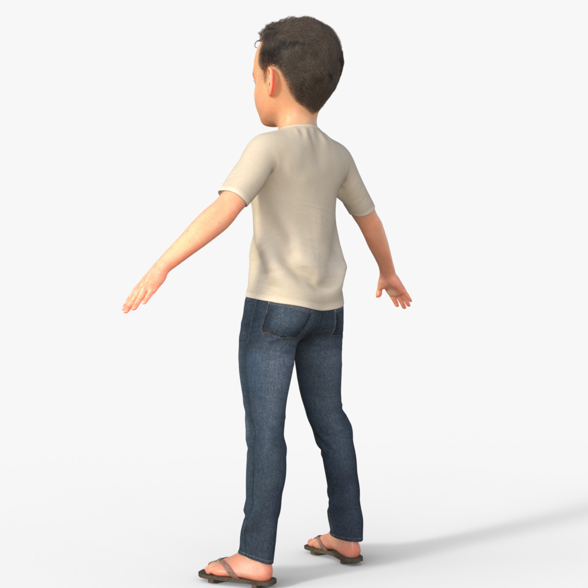 Realistic 3D Boy Character Rigged 3D model_4