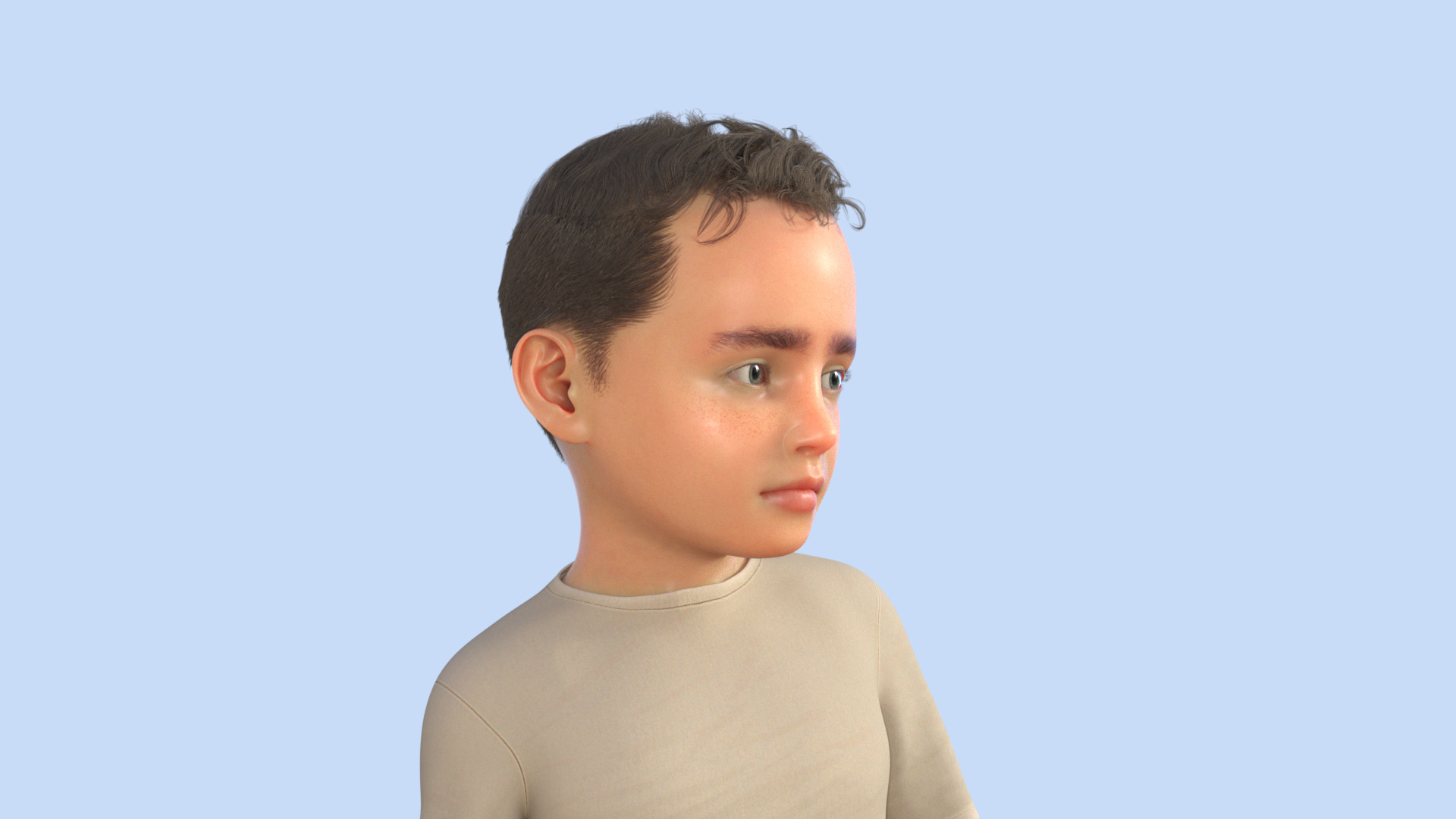 Realistic 3D Boy Character Rigged 3D model_19