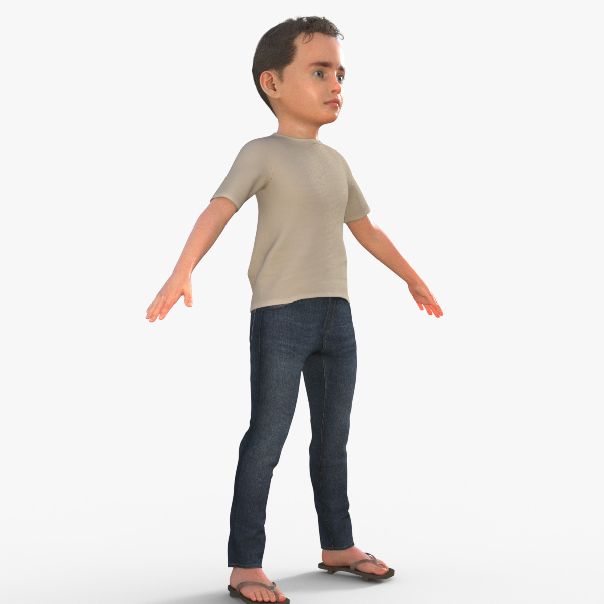 Realistic 3D Boy Character Rigged 3D model_8