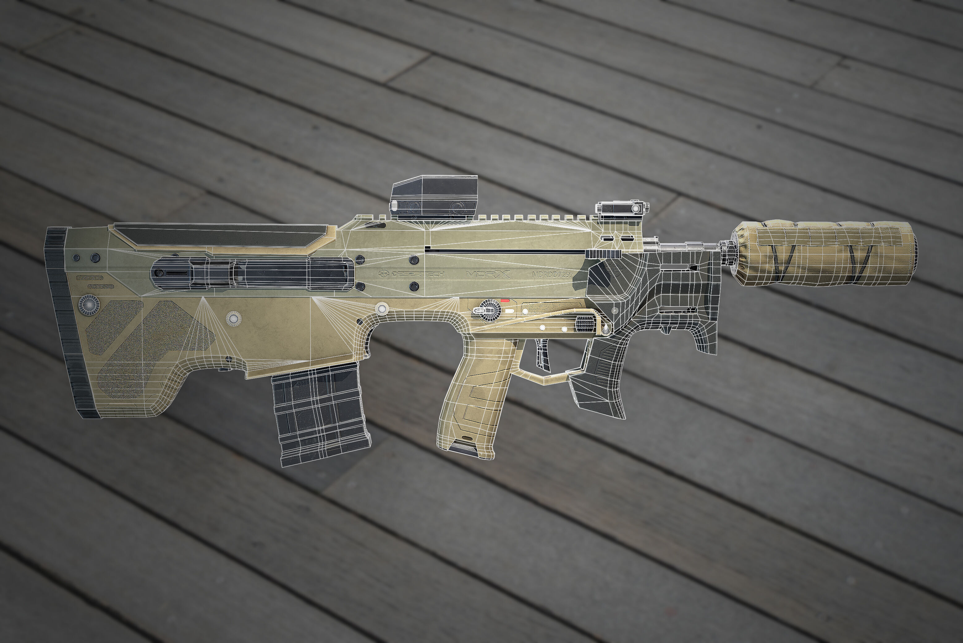 Desert Tech - MDRX21 Low-poly 3D model_5