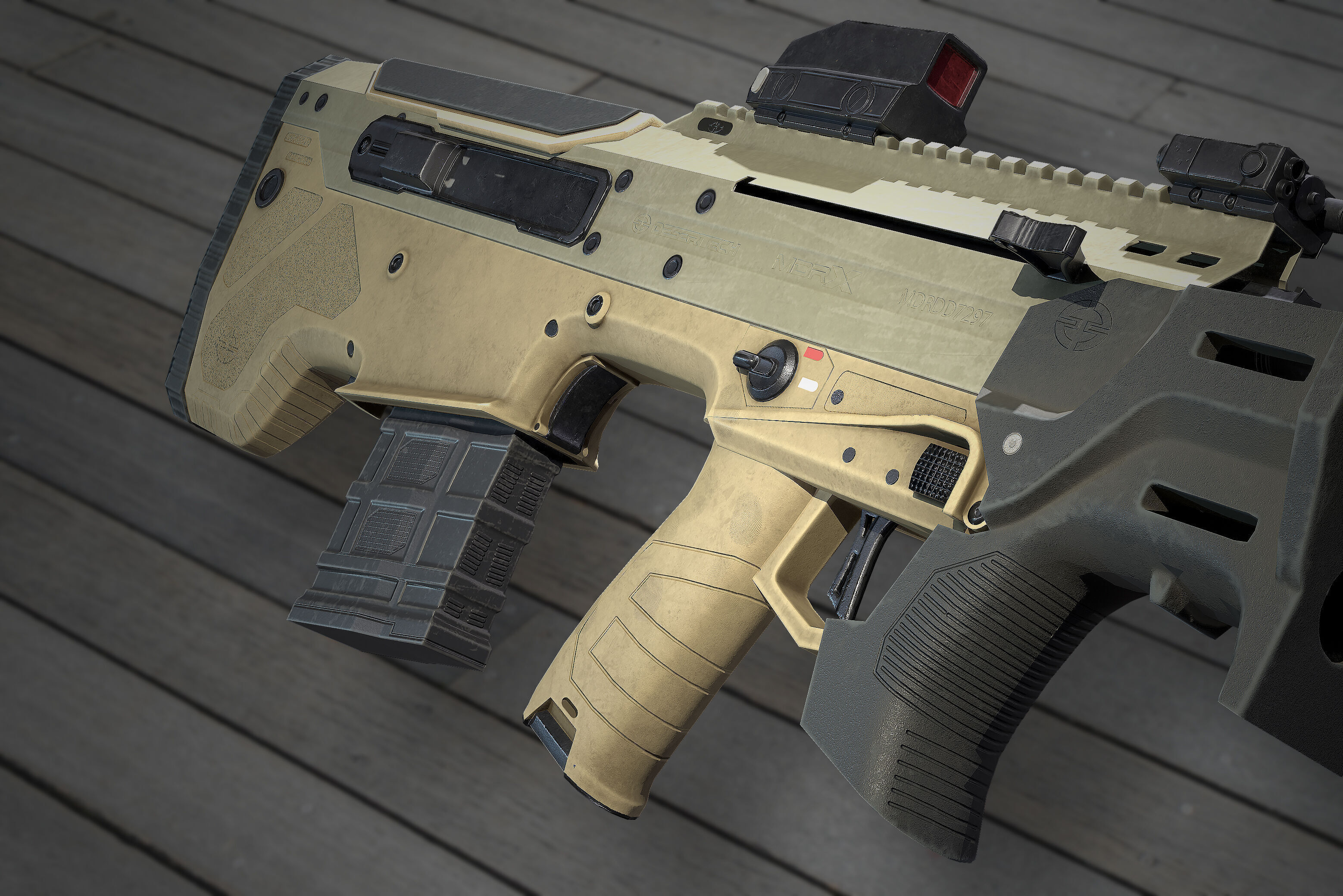 Desert Tech - MDRX21 Low-poly 3D model_1