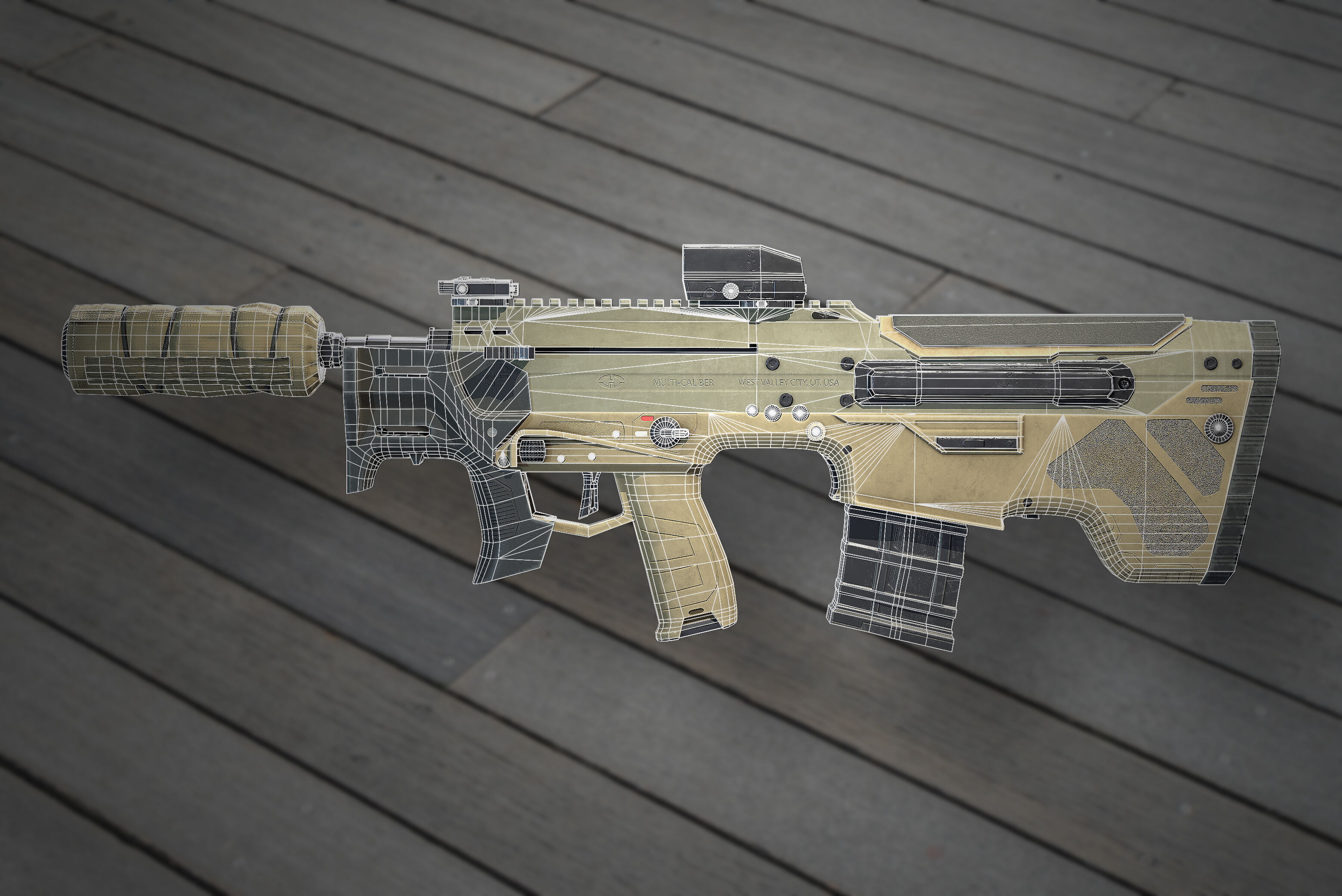 Desert Tech - MDRX21 Low-poly 3D model_4