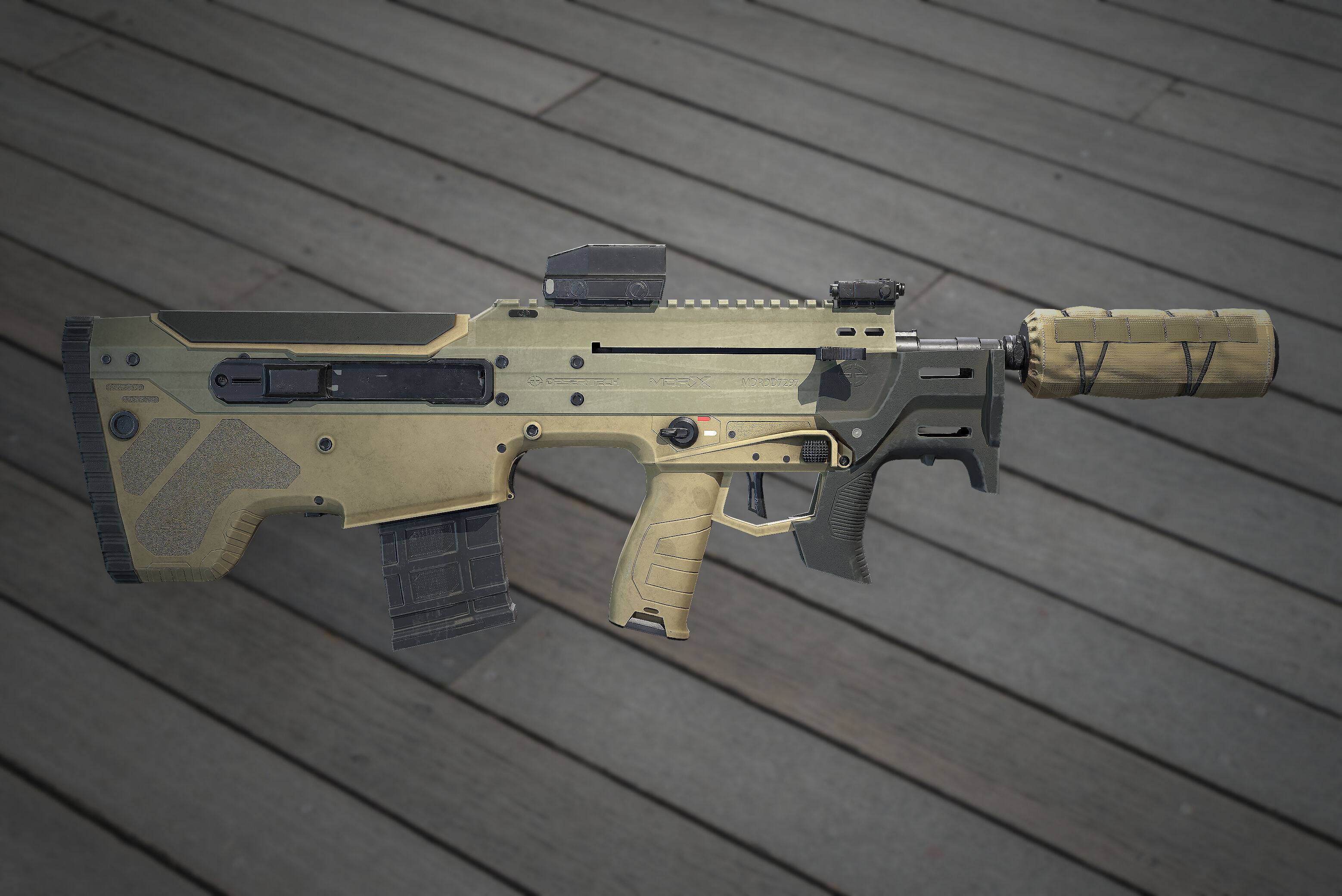 Desert Tech - MDRX21 Low-poly 3D model_3