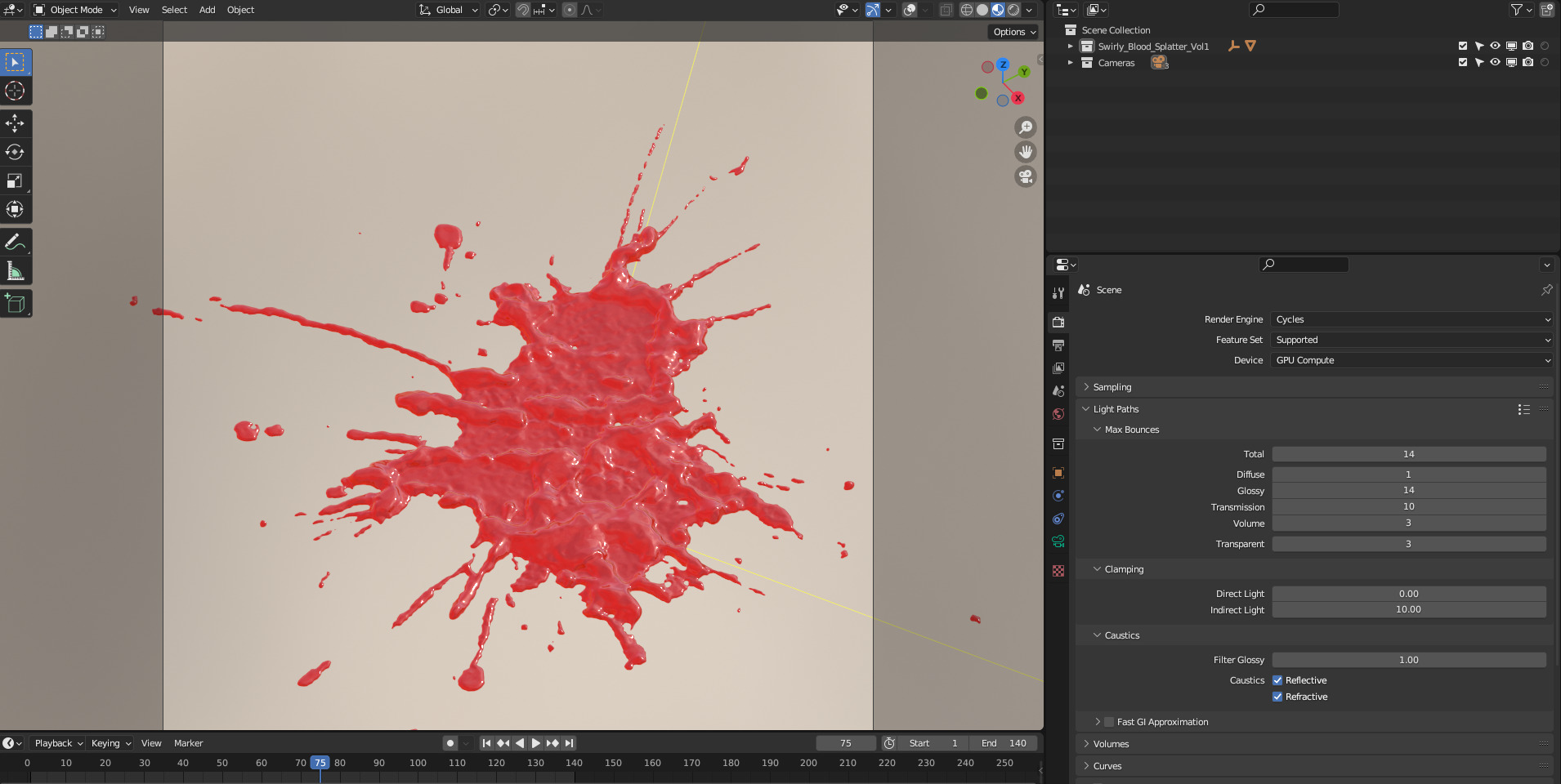 Swirly Blood Splatter vol1 7 3D model_5