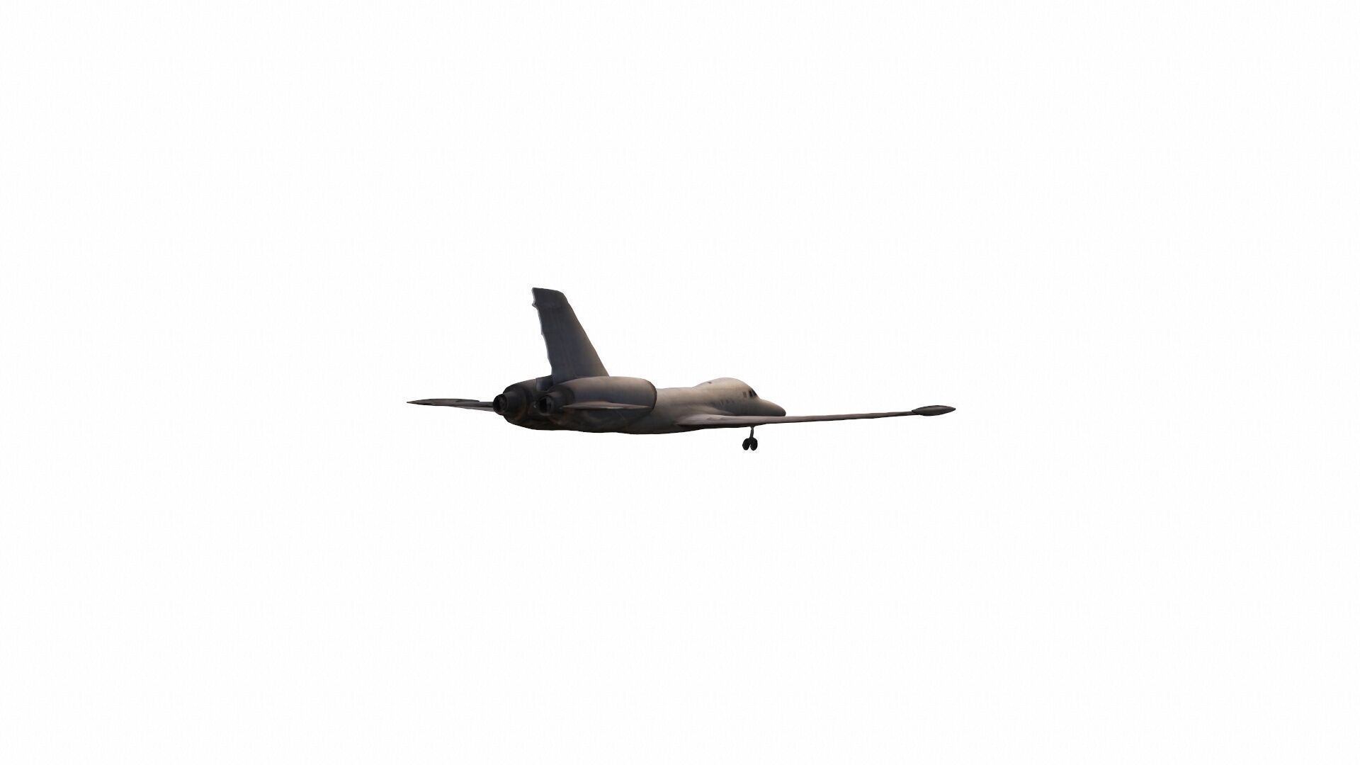 Plane Commercial Jet Flying 3d Model 3D model_5