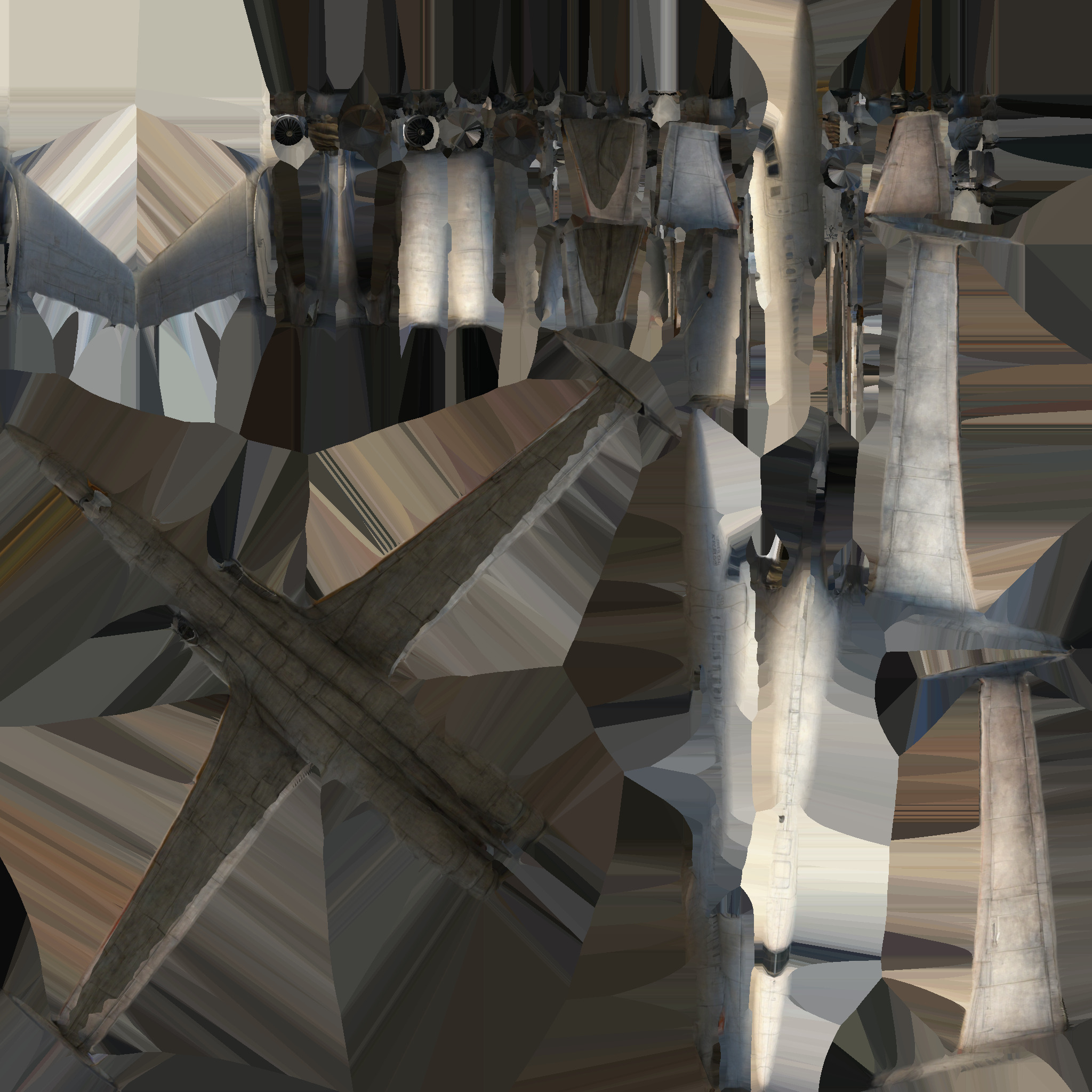 Plane Commercial Jet Flying 3d Model 3D model_11