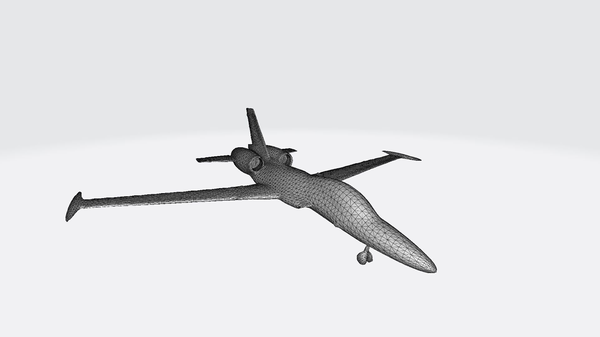 Plane Commercial Jet Flying 3d Model 3D model_9