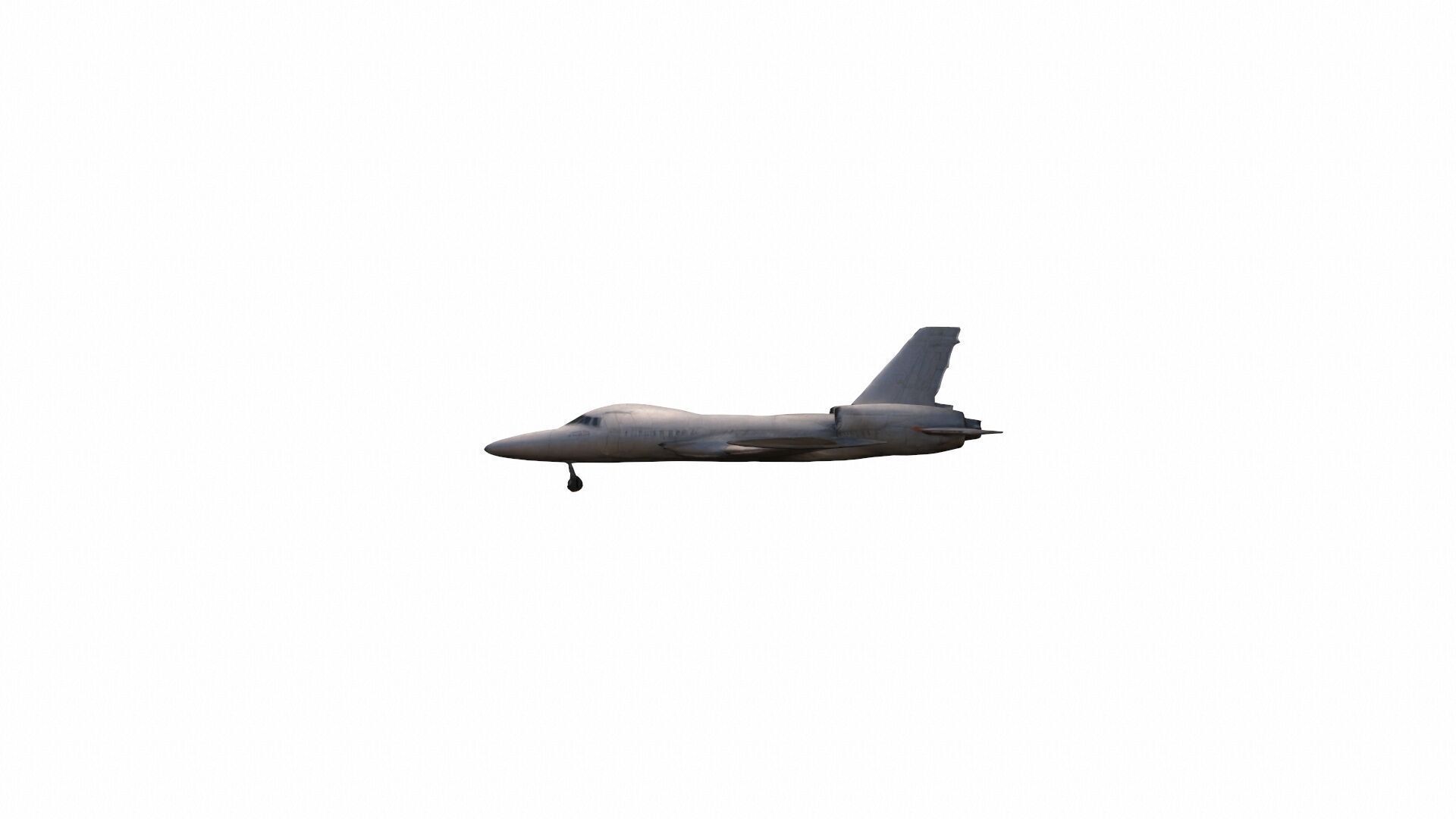 Plane Commercial Jet Flying 3d Model 3D model_6