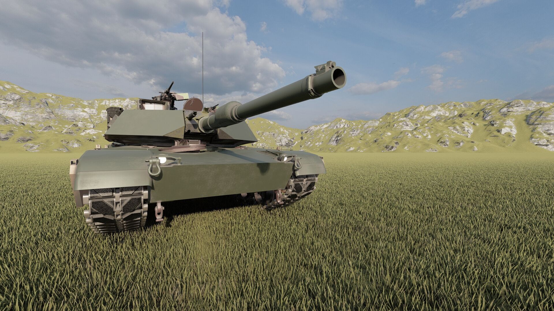 M1A1 ABRAMS MAIN BATTLE TANK 3D model_12