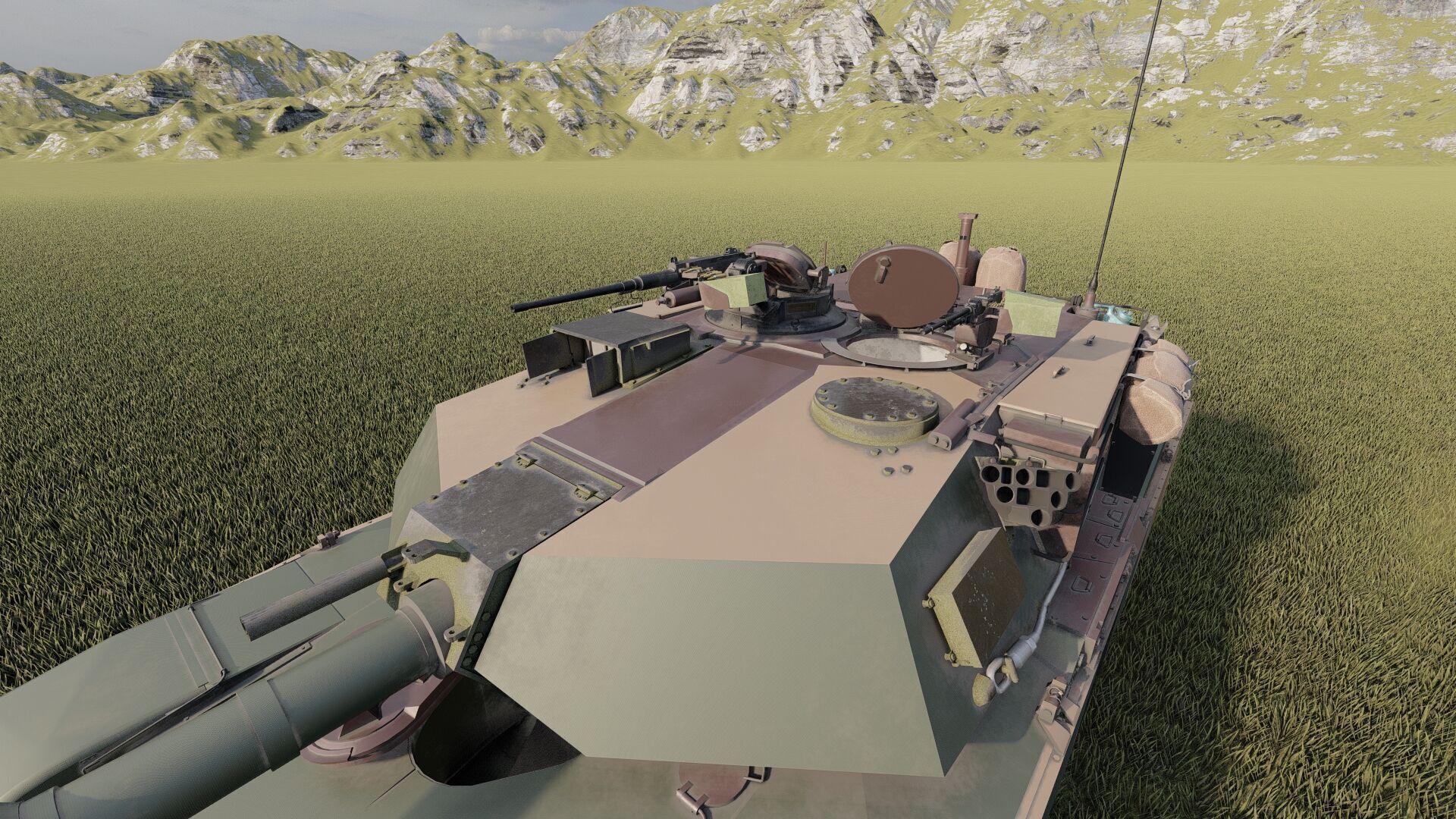 M1A1 ABRAMS MAIN BATTLE TANK 3D model_14