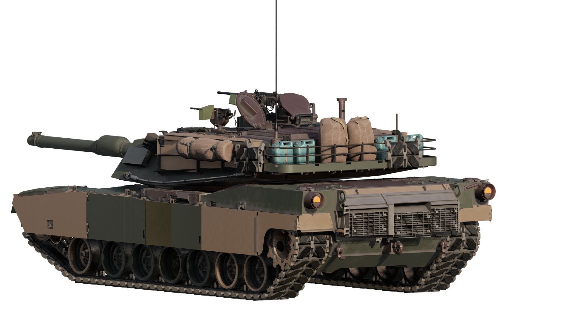 M1A1 ABRAMS MAIN BATTLE TANK 3D model_5