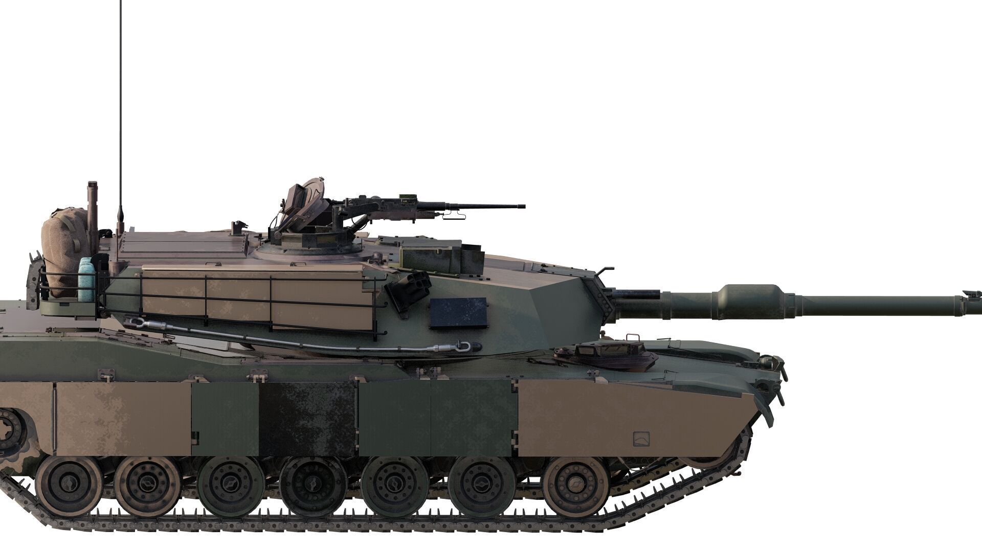 M1A1 ABRAMS MAIN BATTLE TANK 3D model_3