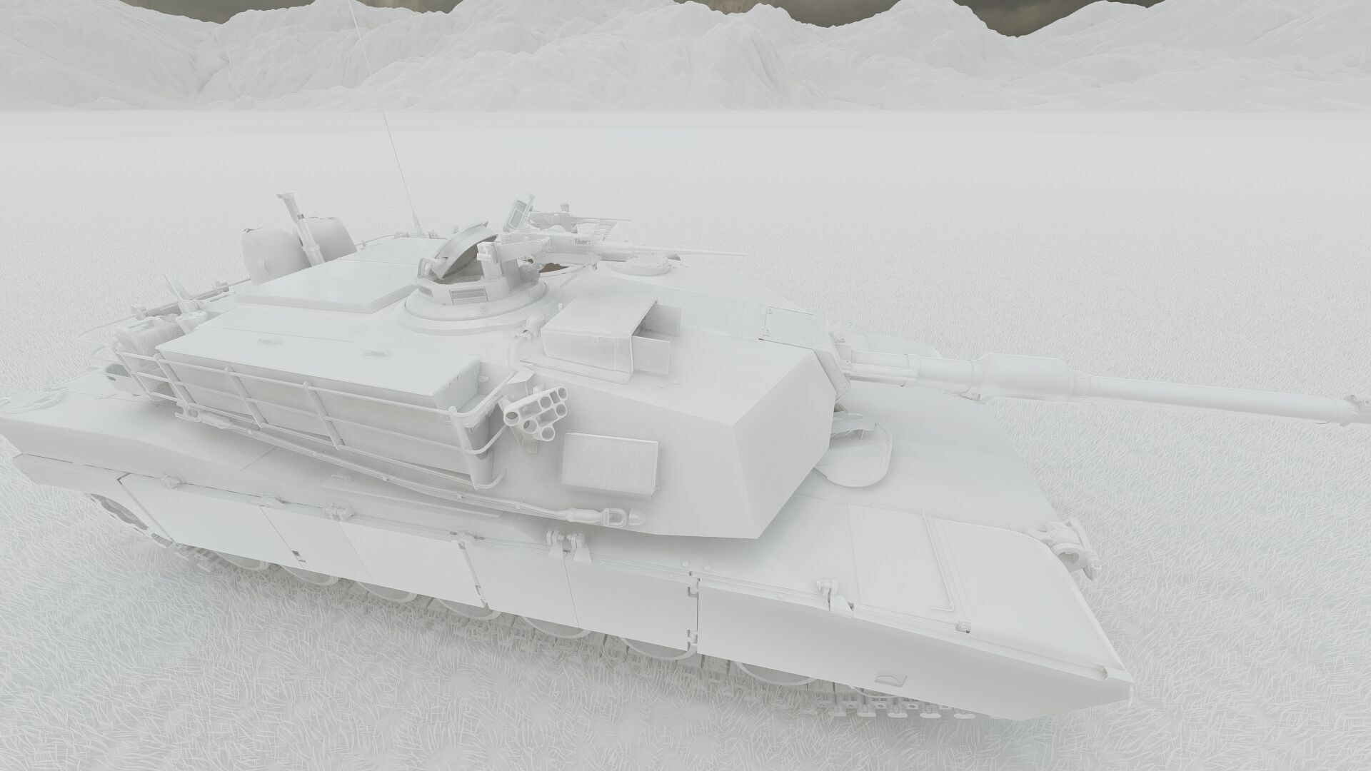 M1A1 ABRAMS MAIN BATTLE TANK 3D model_34