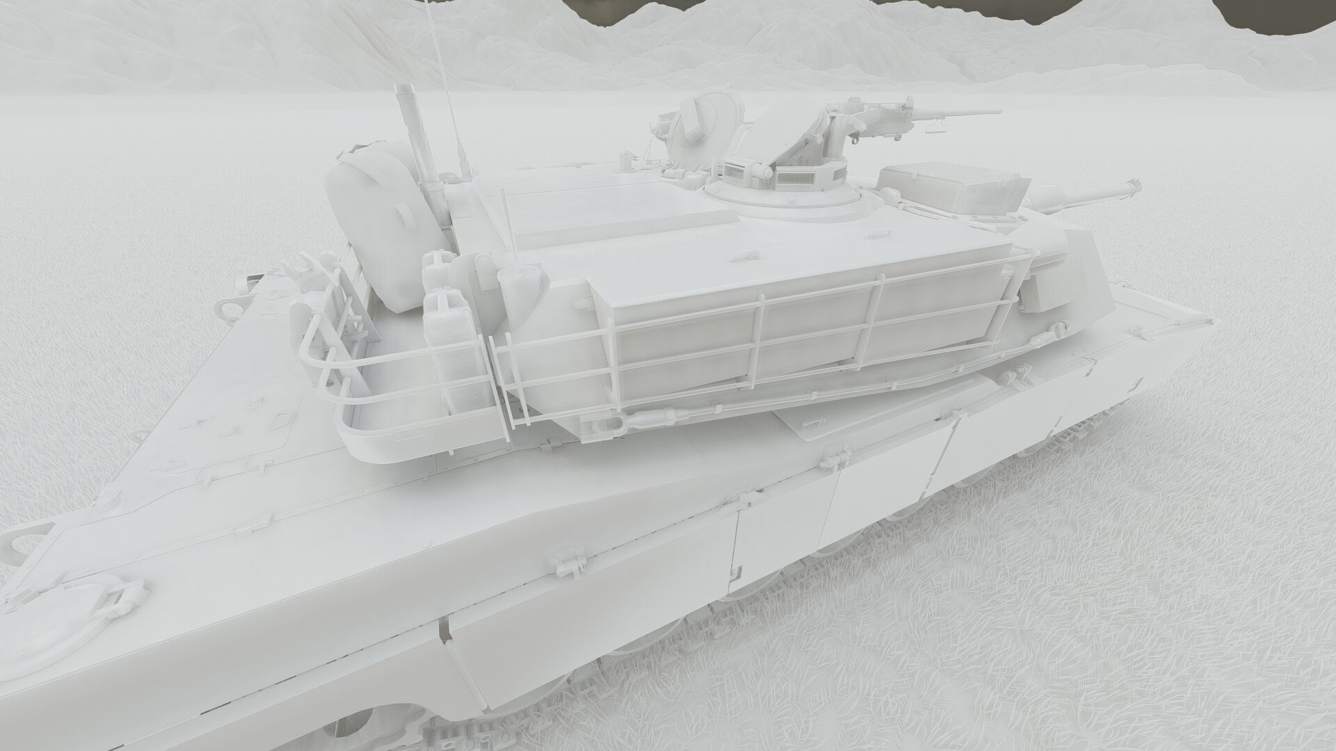 M1A1 ABRAMS MAIN BATTLE TANK 3D model_33