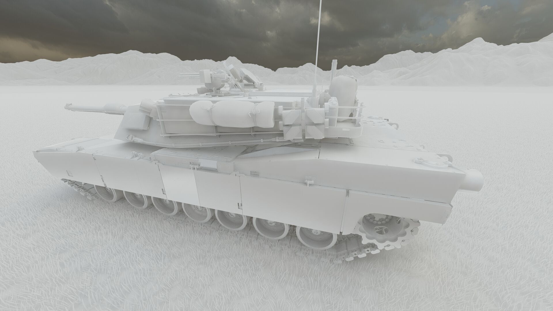 M1A1 ABRAMS MAIN BATTLE TANK 3D model_30