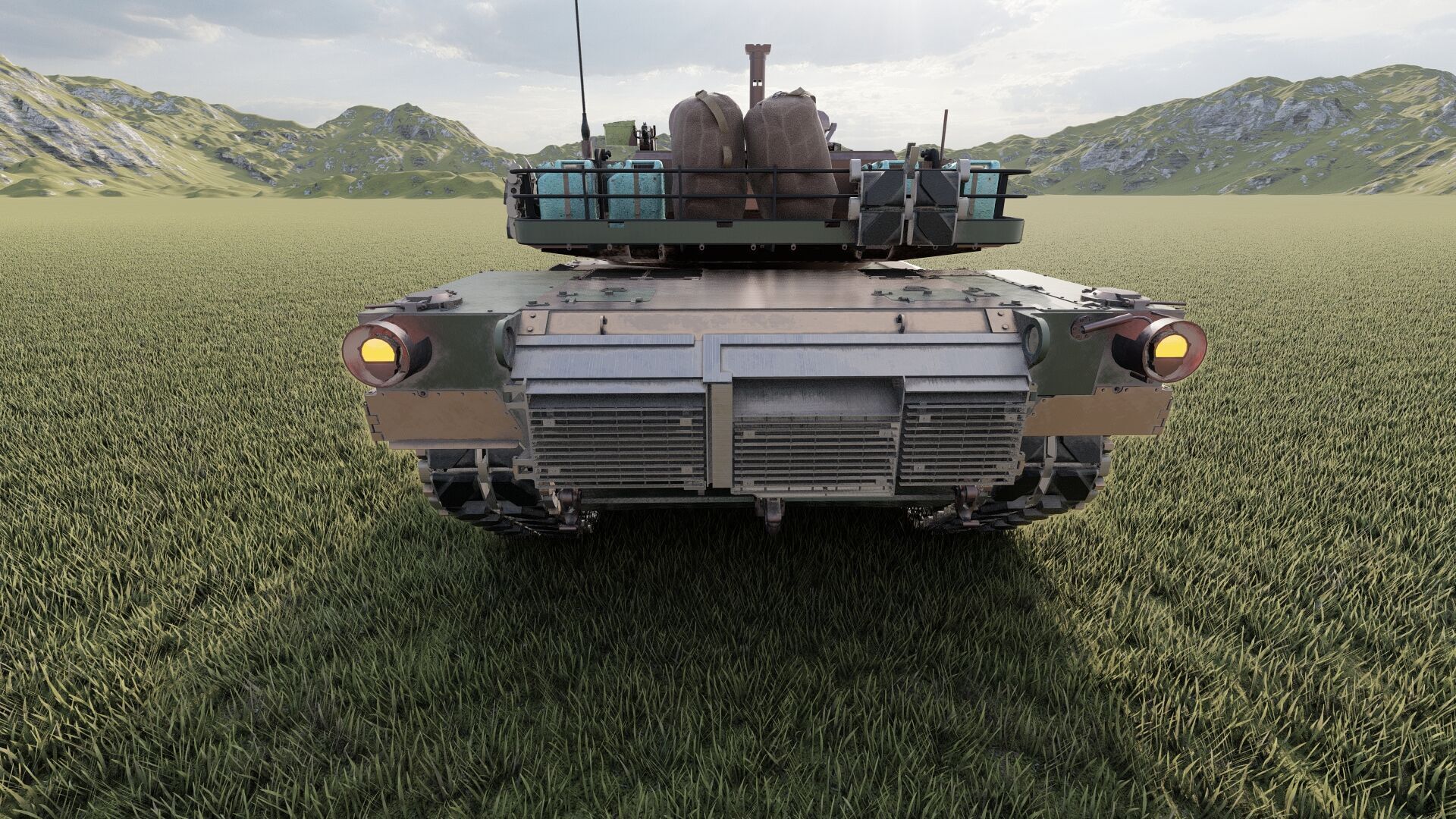 M1A1 ABRAMS MAIN BATTLE TANK 3D model_10