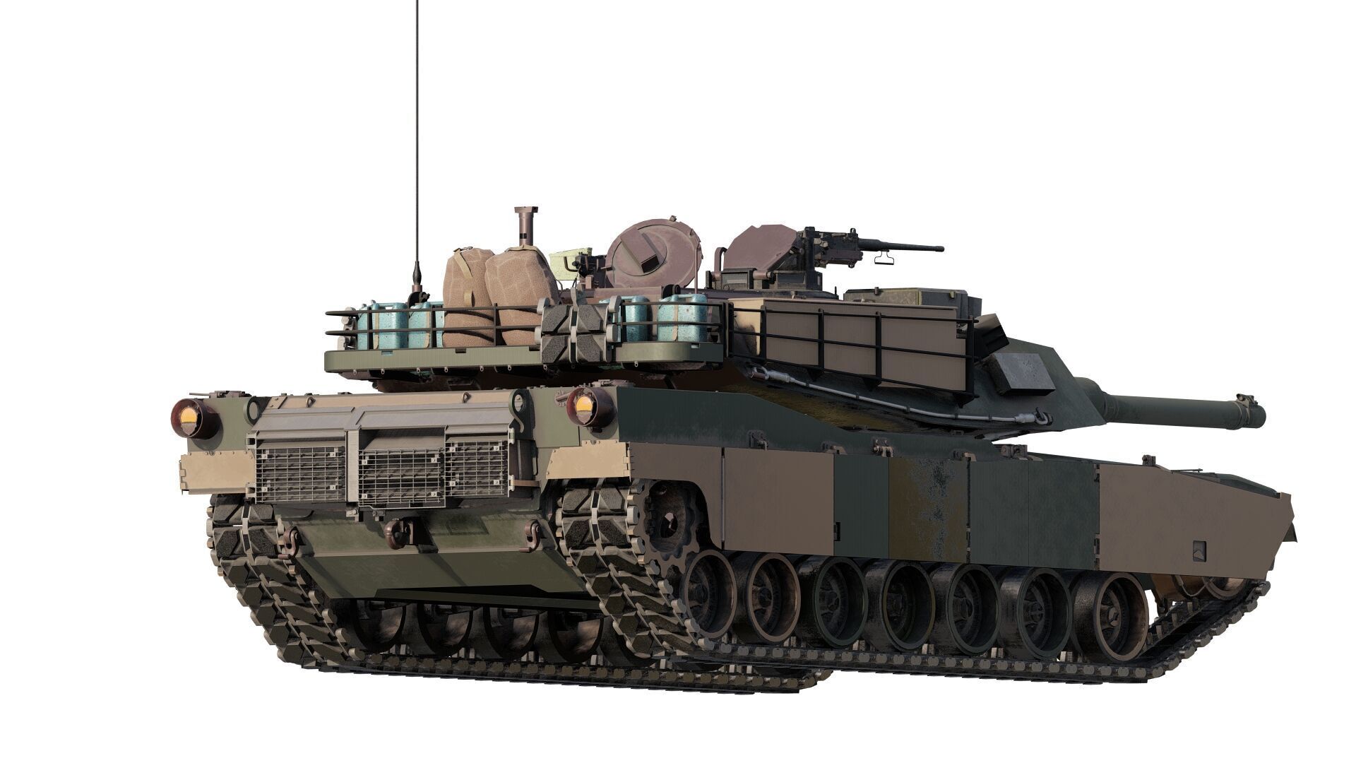 M1A1 ABRAMS MAIN BATTLE TANK 3D model_4