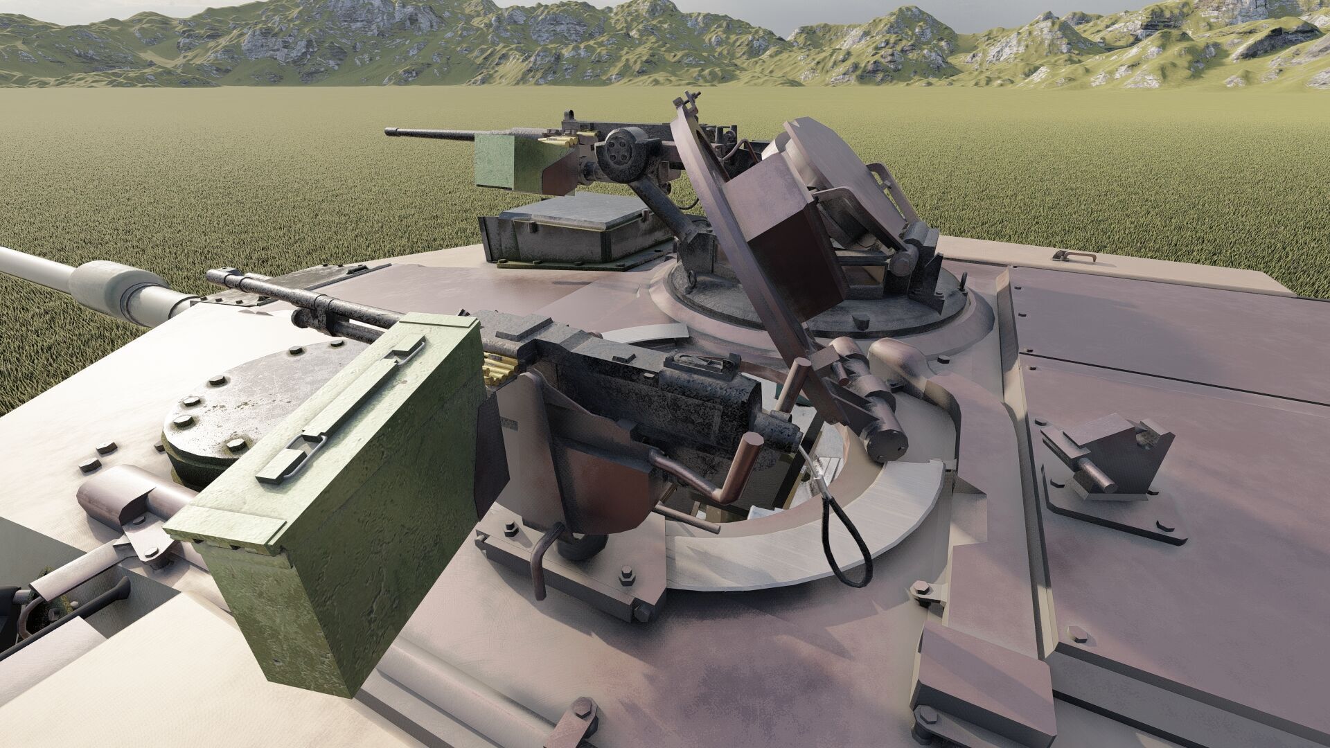 M1A1 ABRAMS MAIN BATTLE TANK 3D model_17