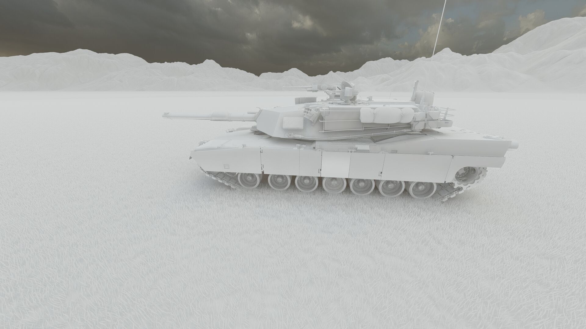 M1A1 ABRAMS MAIN BATTLE TANK 3D model_28