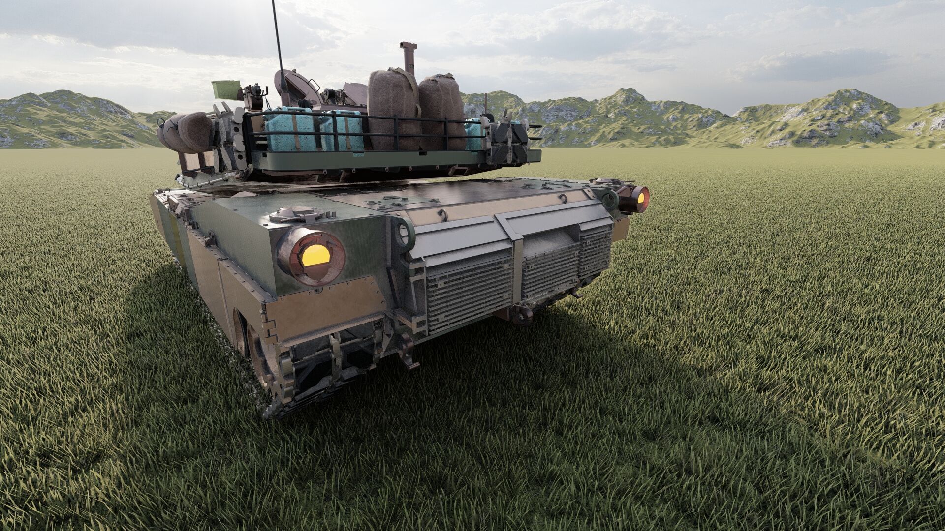 M1A1 ABRAMS MAIN BATTLE TANK 3D model_9