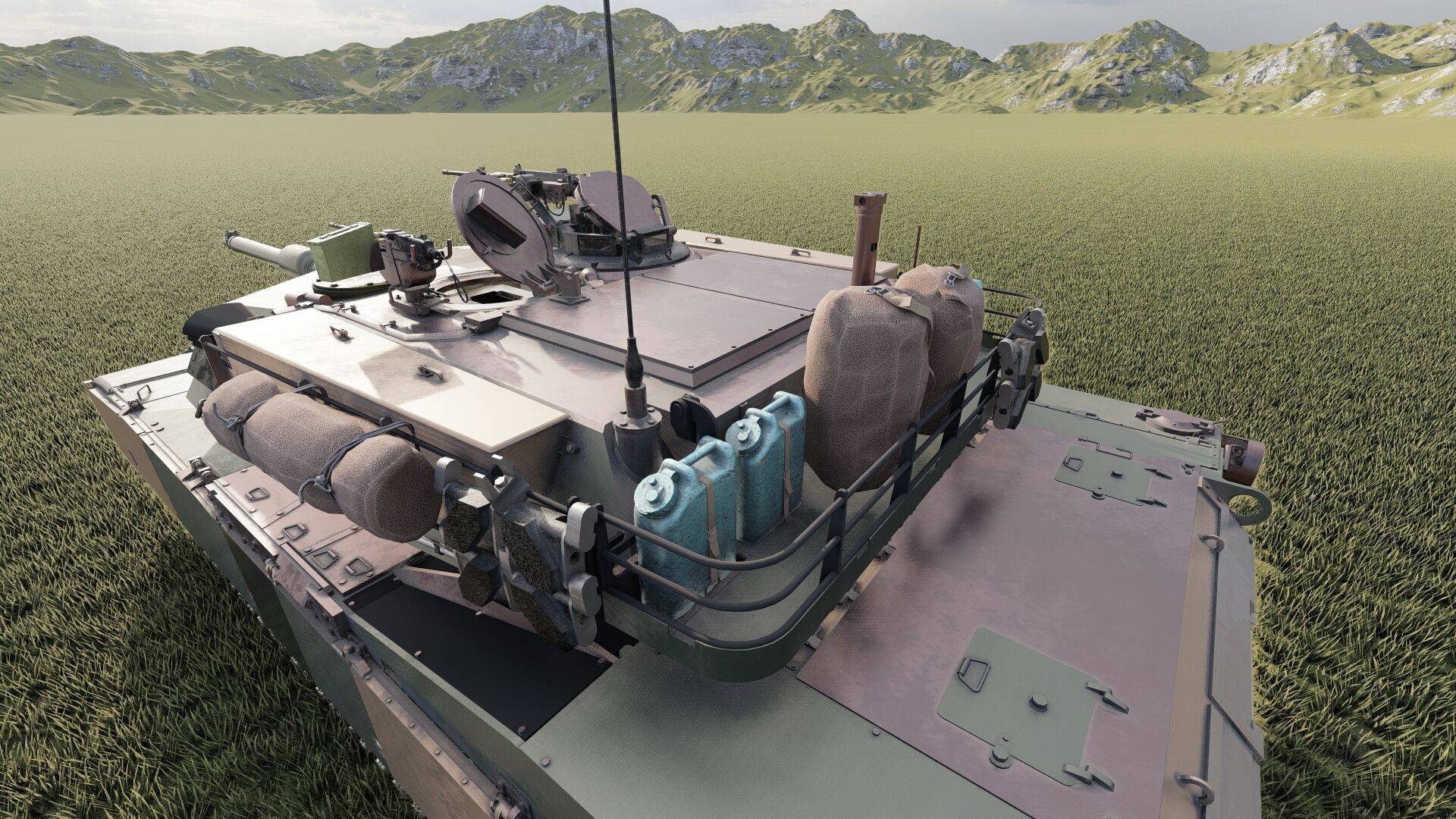 M1A1 ABRAMS MAIN BATTLE TANK 3D model_16