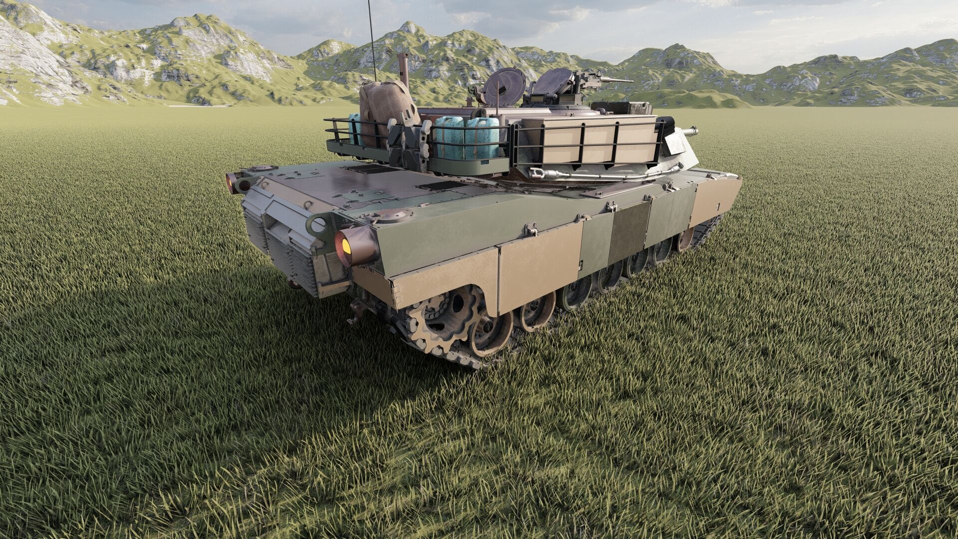 M1A1 ABRAMS MAIN BATTLE TANK 3D model_11