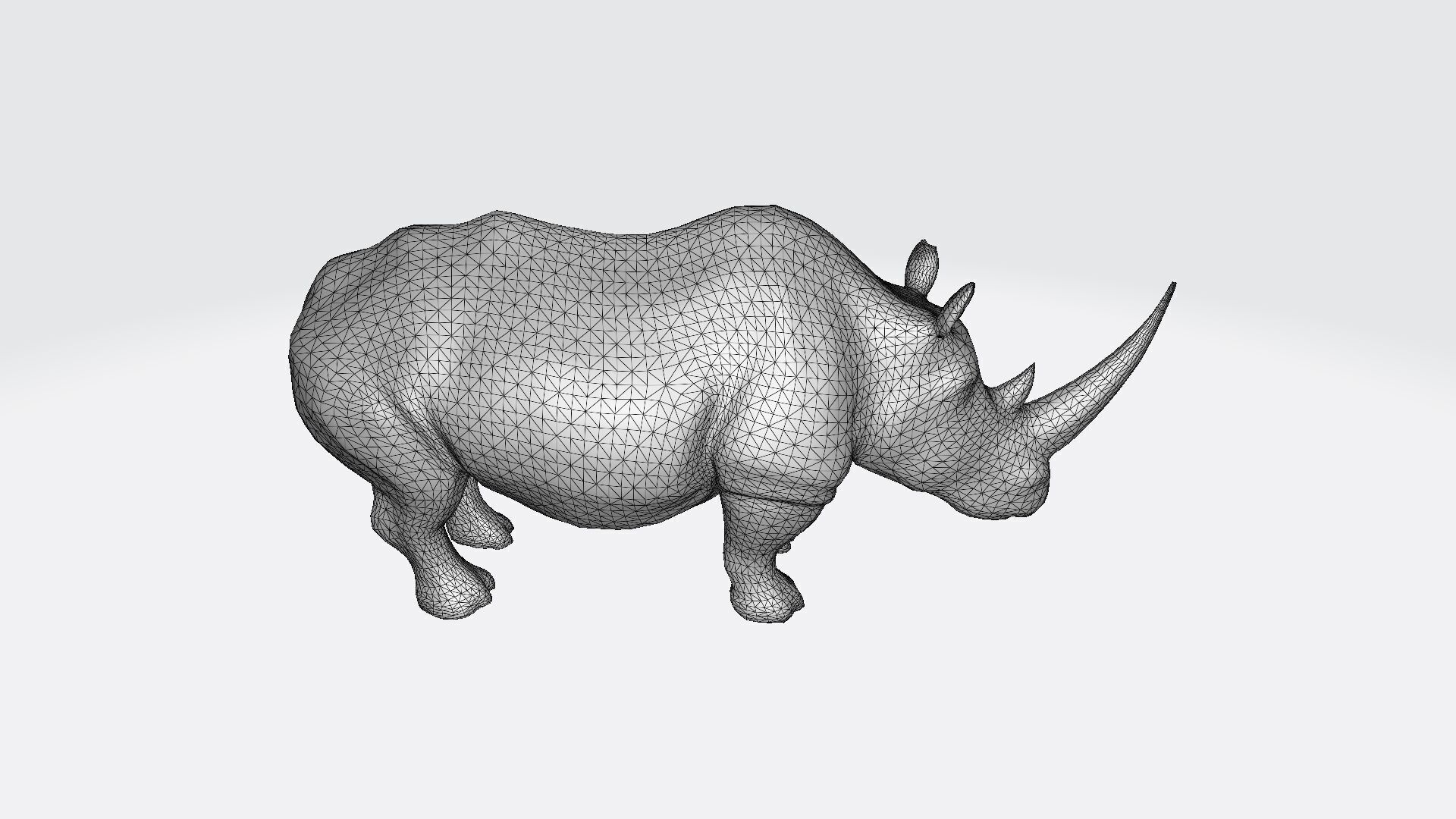 Lone Rhino In The Savanah 3d Model 3D model_9