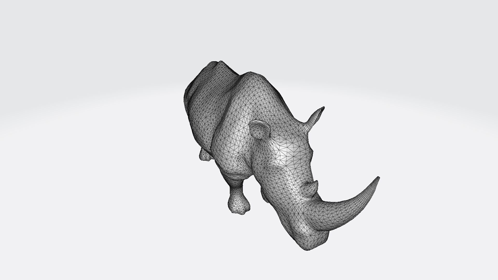 Lone Rhino In The Savanah 3d Model 3D model_8