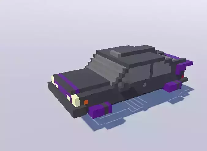 Voxel Sci-Fi Flying Car