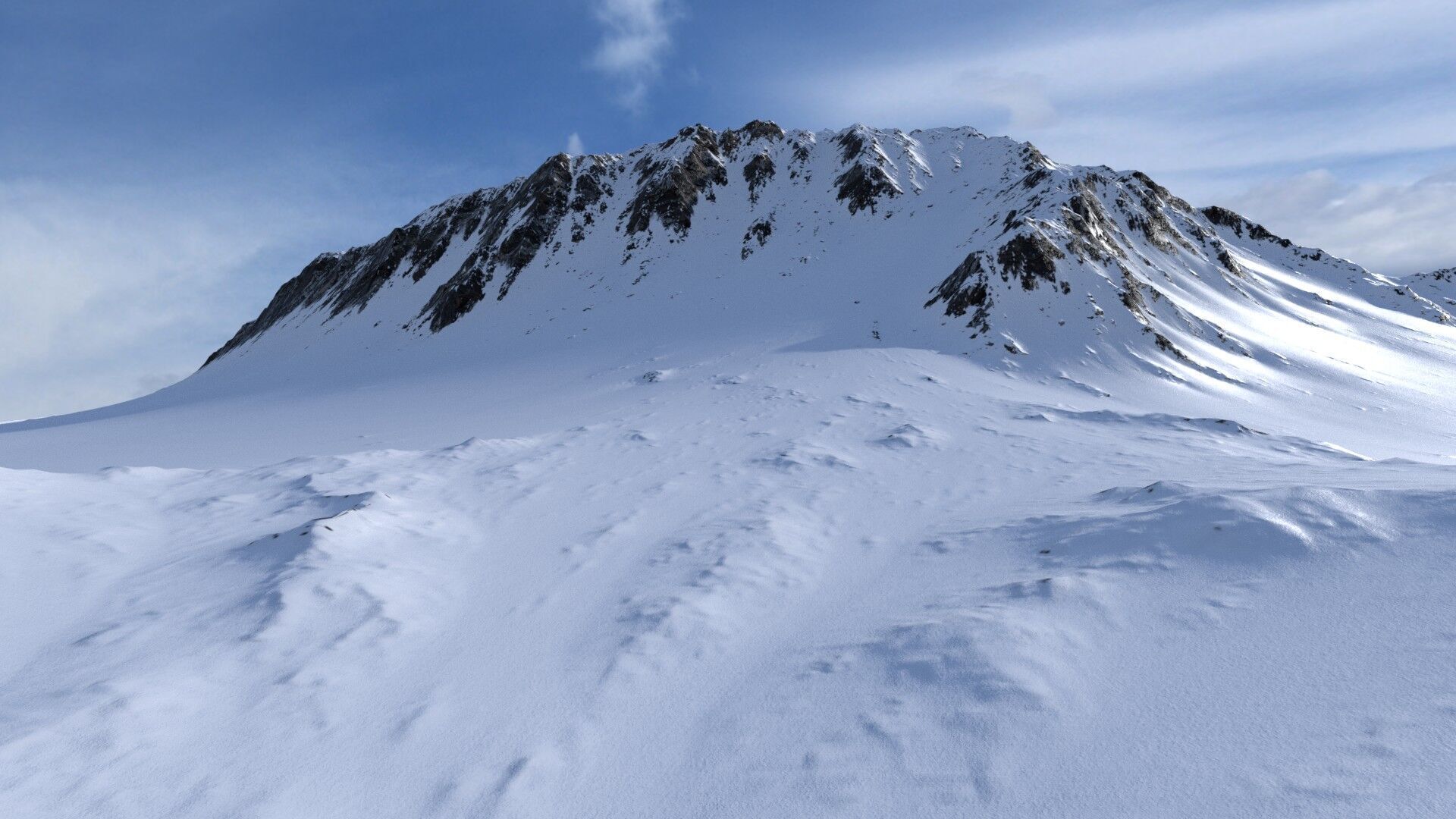 Snow Mountain 11 Low-poly 3D model_5