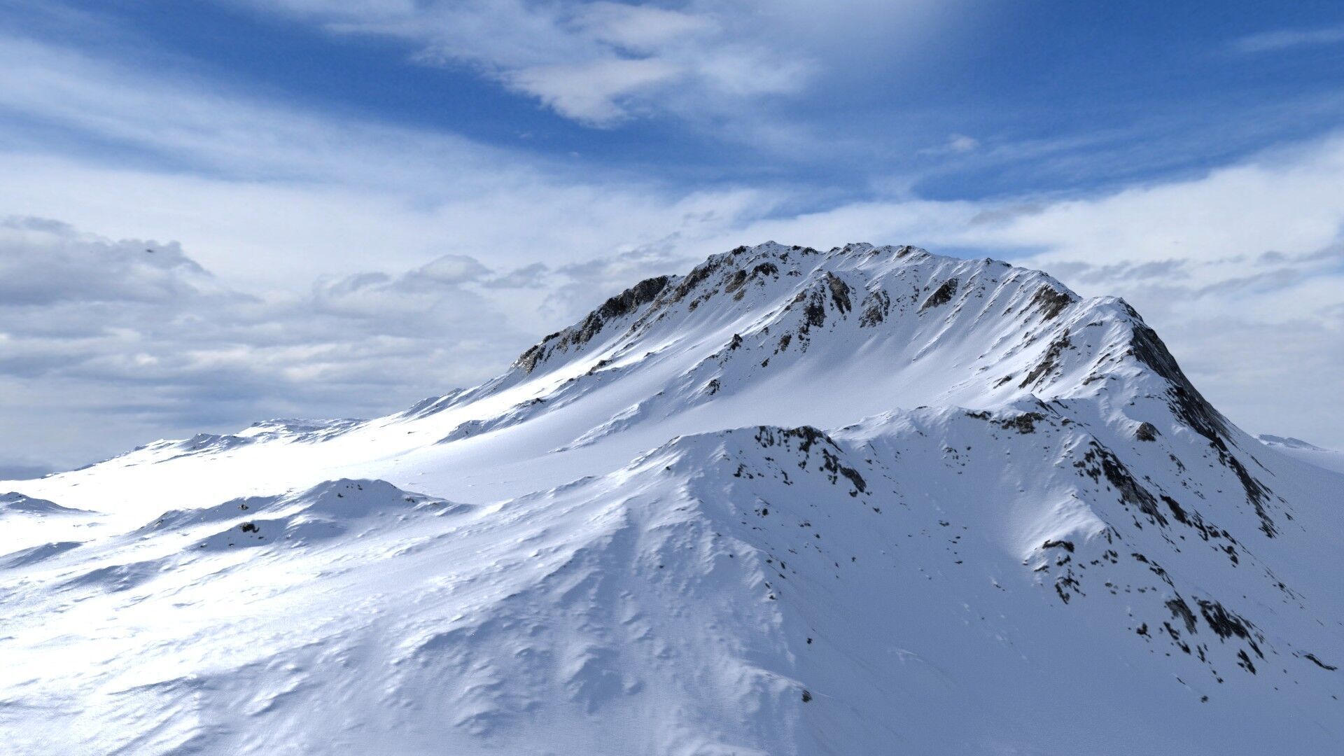 Snow Mountain 11 Low-poly 3D model_2