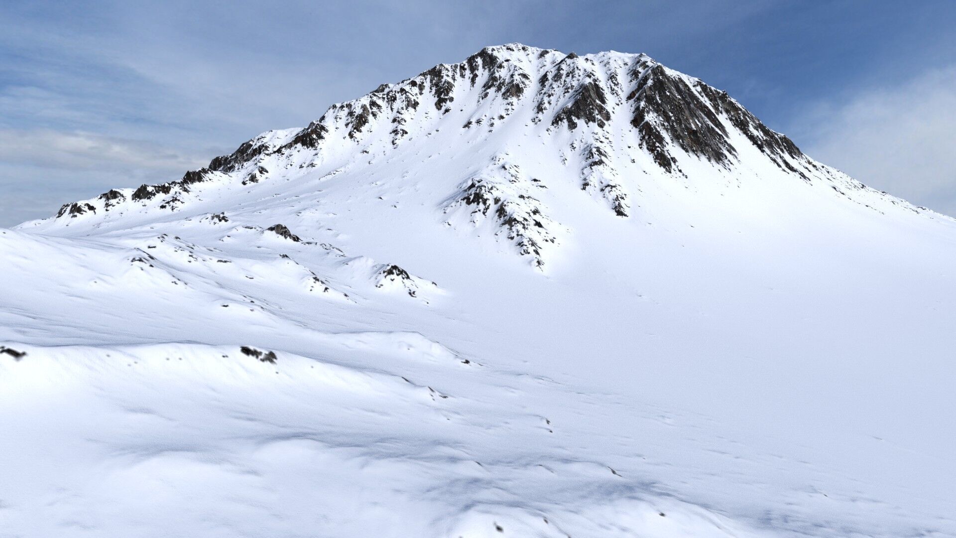 Snow Mountain 11 Low-poly 3D model_10