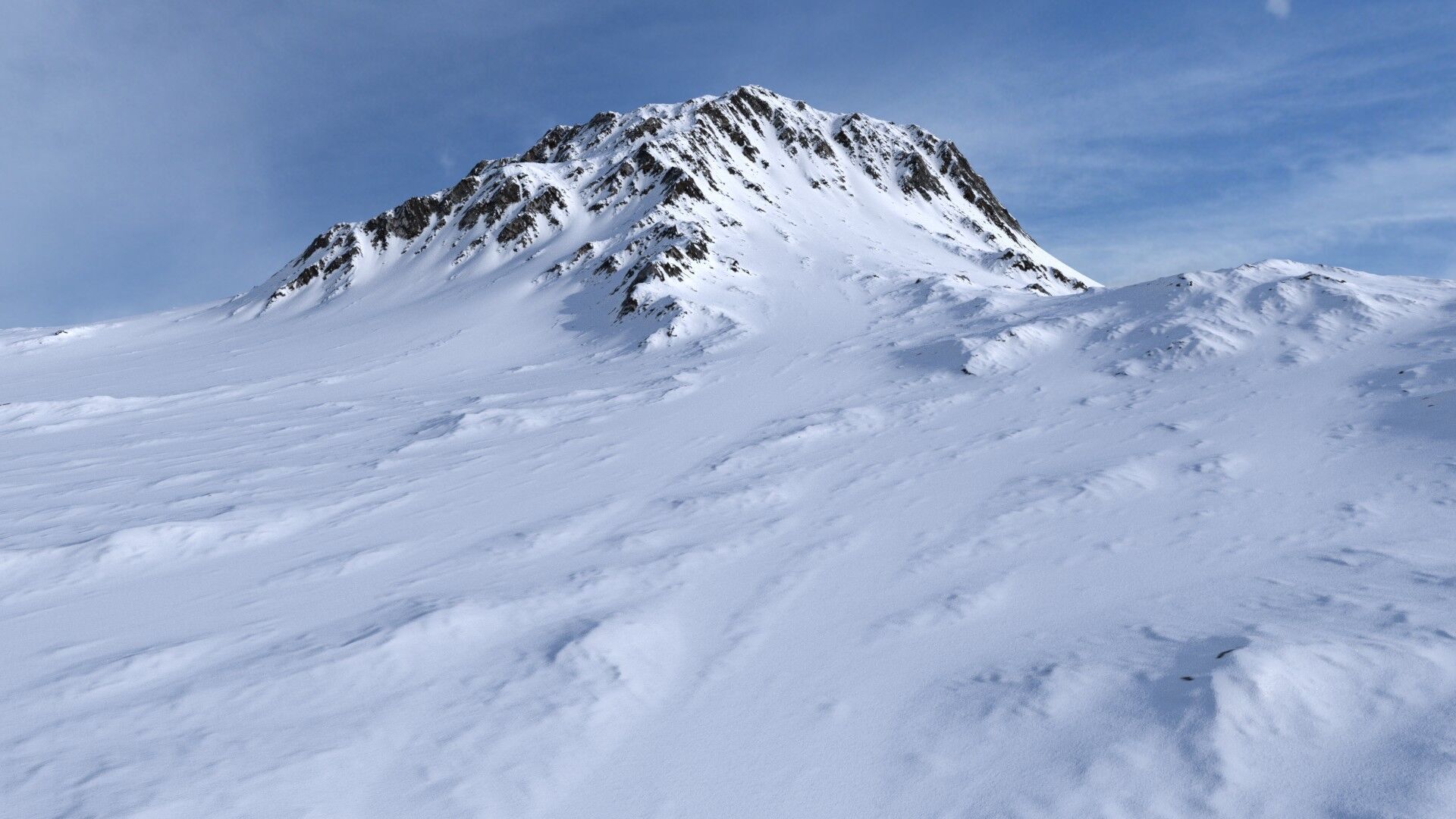 Snow Mountain 11 Low-poly 3D model_8