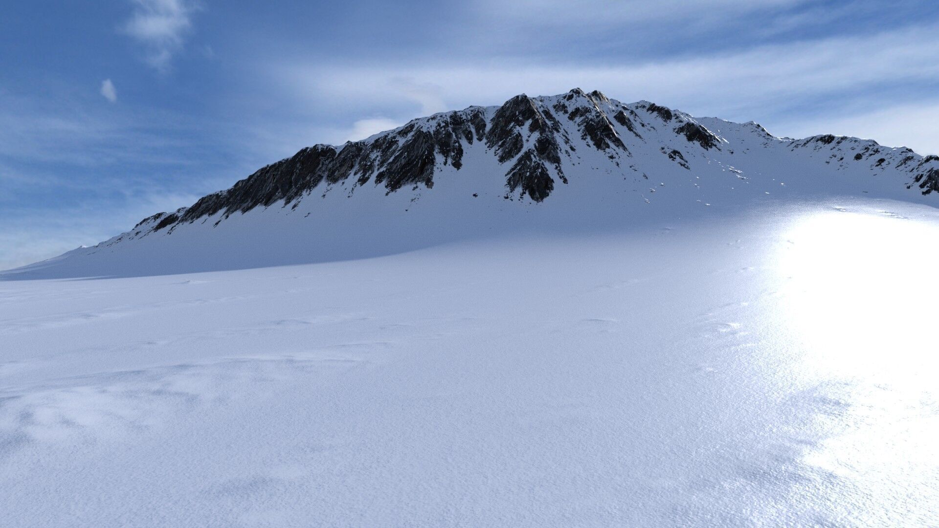 Snow Mountain 11 Low-poly 3D model_4