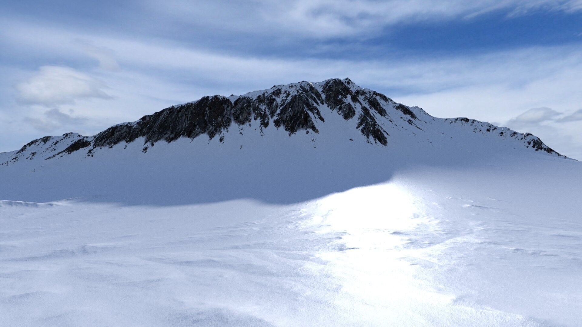 Snow Mountain 11 Low-poly 3D model_3