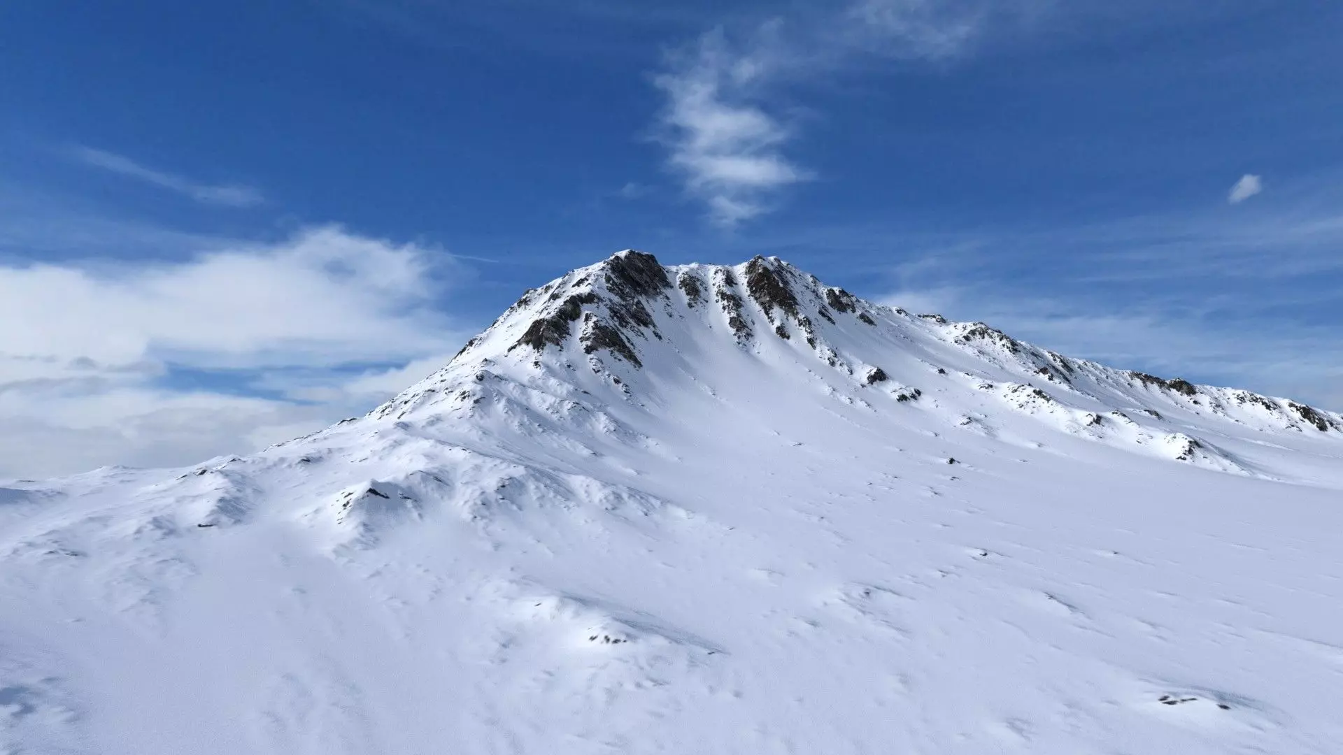 Snow Mountain 11 Low-poly 3D model_0