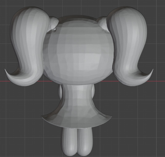 3D Model of Bubbles The Powerpuff Girls Low-poly 3D model_2