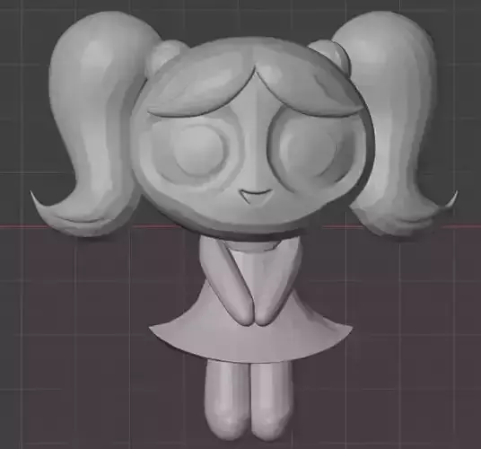 3D Model of Bubbles The Powerpuff Girls