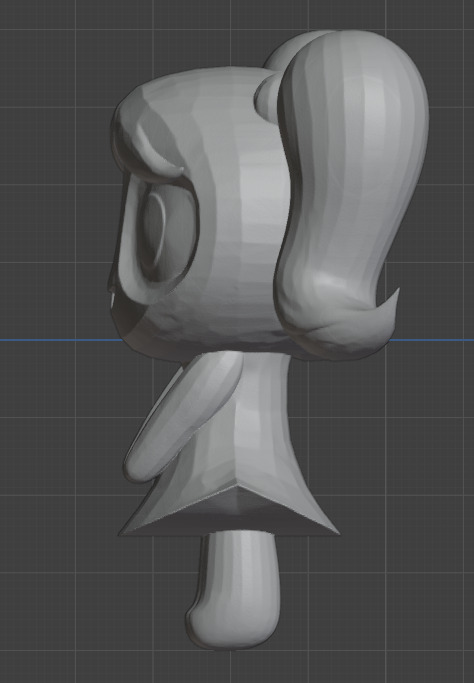 3D Model of Bubbles The Powerpuff Girls Low-poly 3D model_1