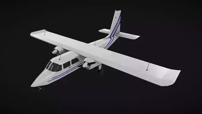 Britten-Norman BN-2 Islander Low-poly 3D model