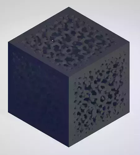 Foam like cube with lattice infill